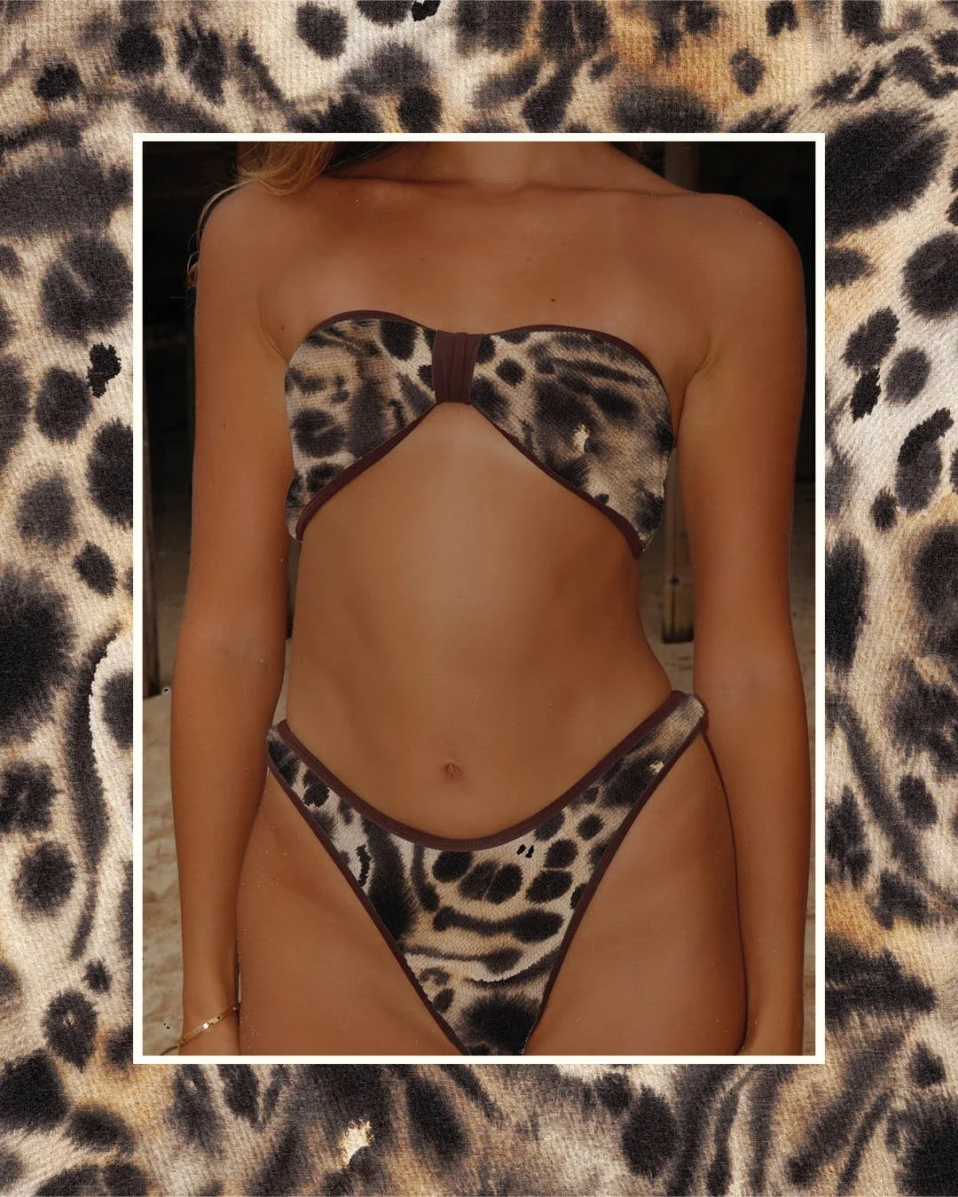 bikini visualisation of my hand-painted animal print repeat, link in bio to sign up for exclusive access to this design and more 🐆 #printdesign #printdesigner #animalprint