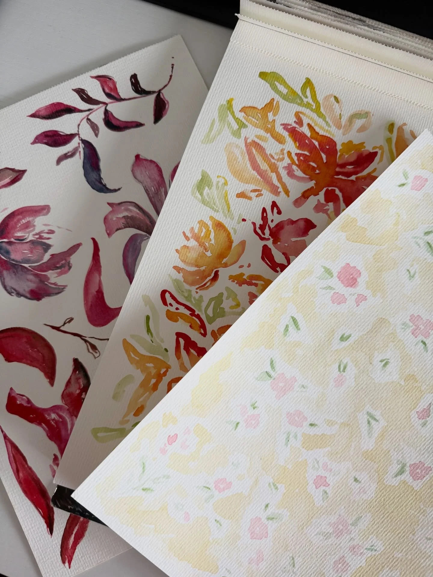 watercolour floral pages 🌸