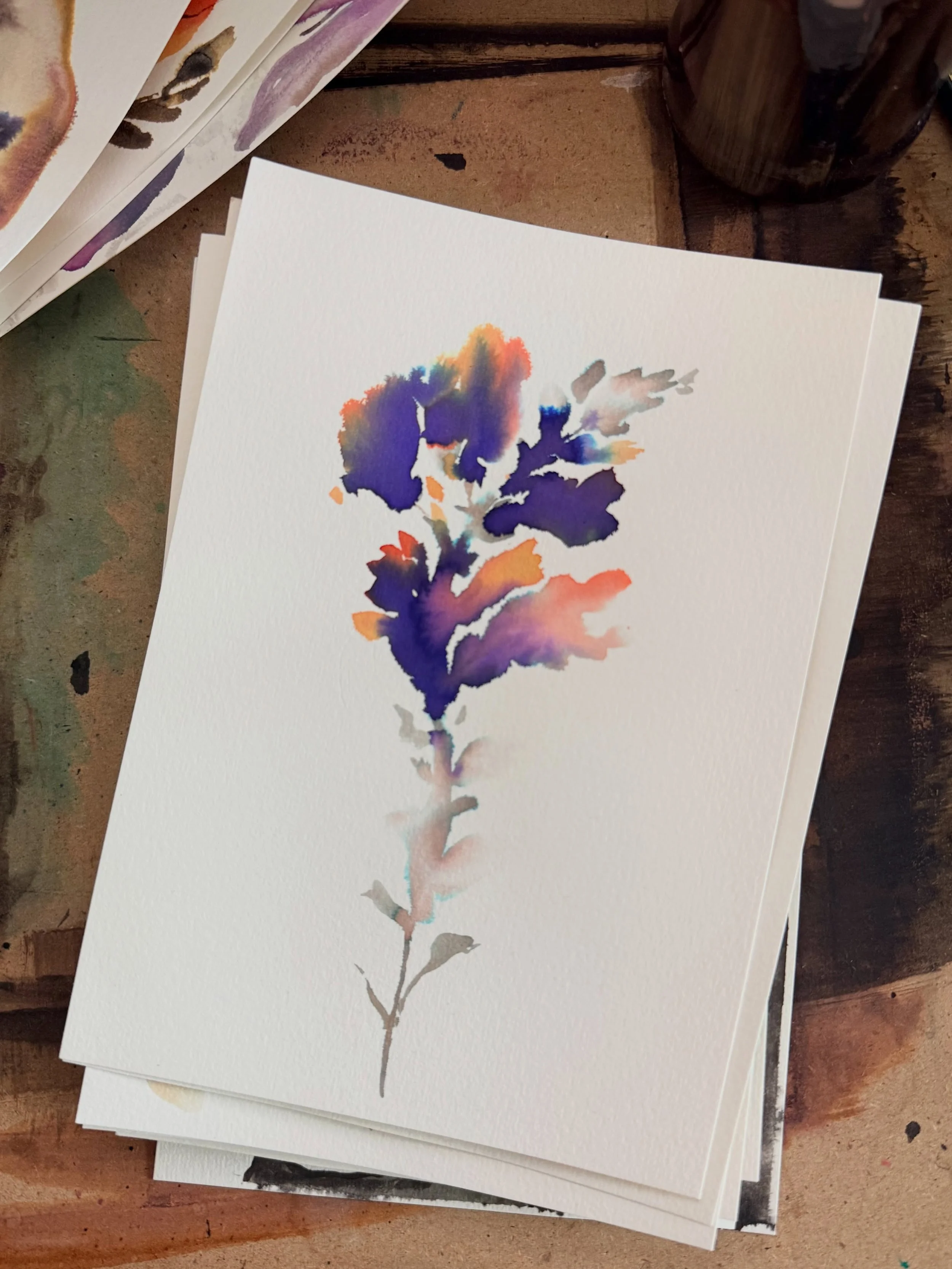 inky floral 💙