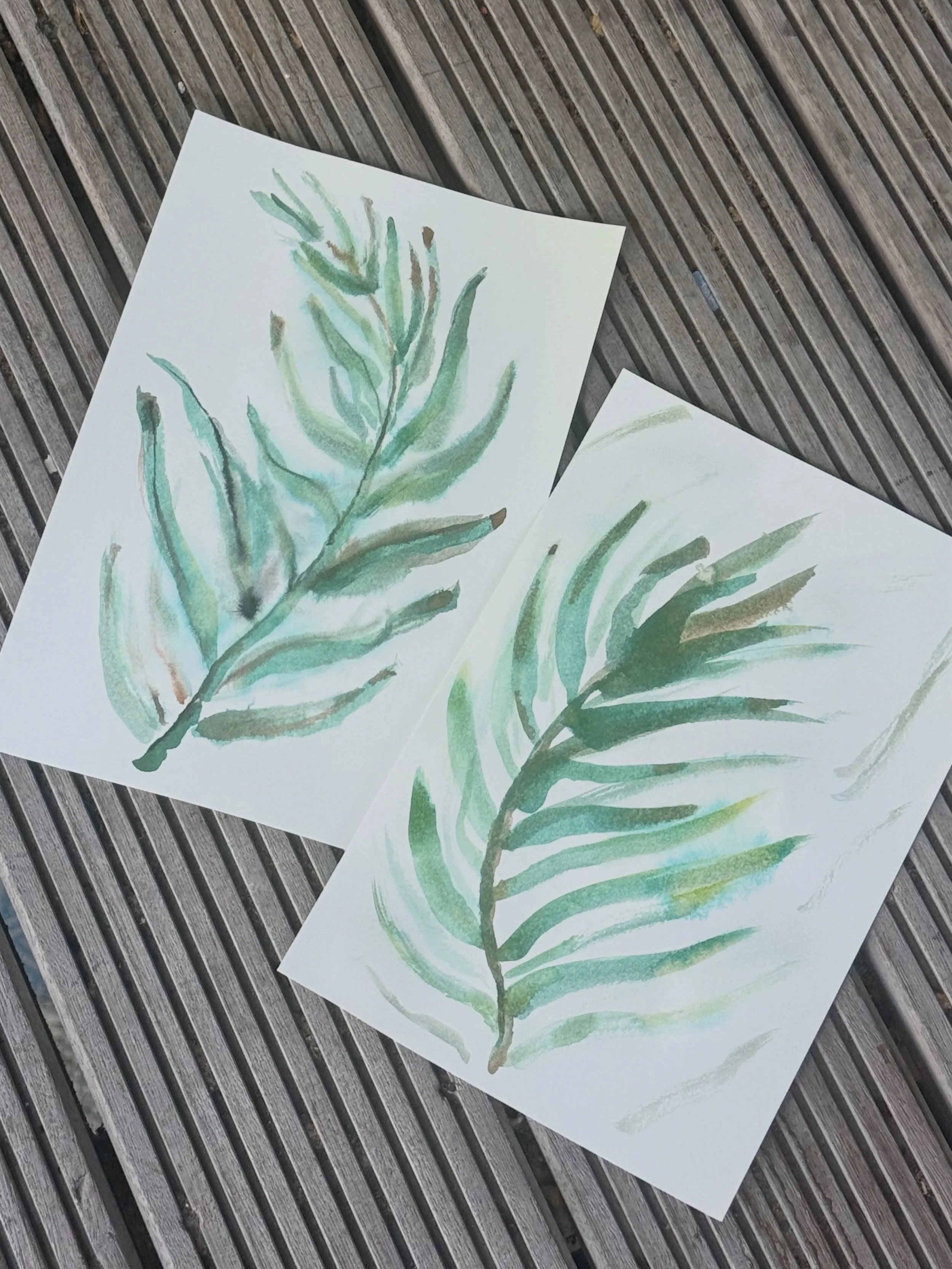 loose inky leaf motifs 🍃