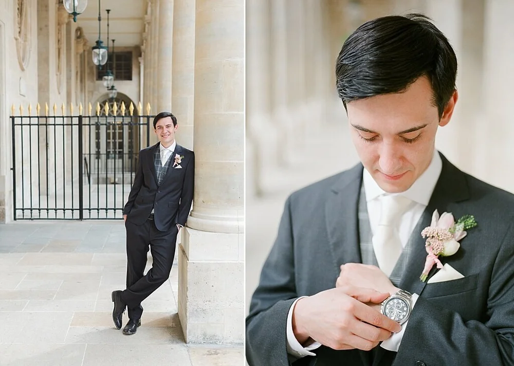 Spring Elopement | Paris | Groom