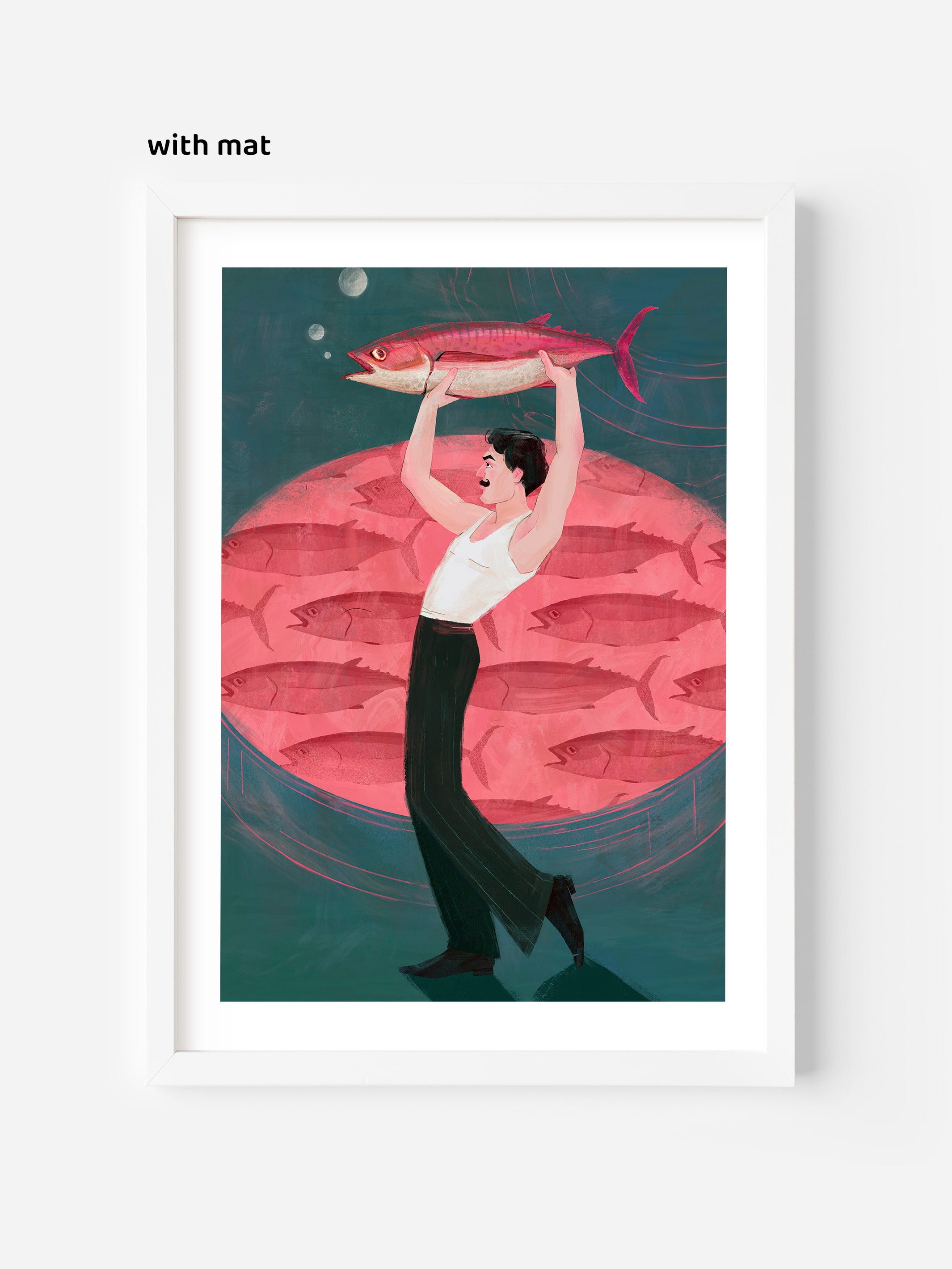 Framed with mat “Your Chance to Speak Up” fine art poster – empowering surreal wall decor for modern interiors, symbolizing voice and truth.