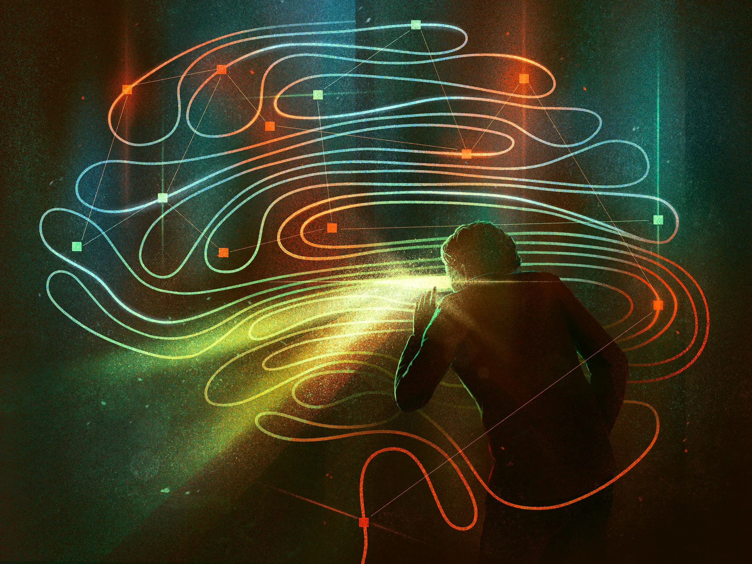 editorial-illustration-for-al-majalla-man-tracing-conspiracy-network-daria-lada.webp