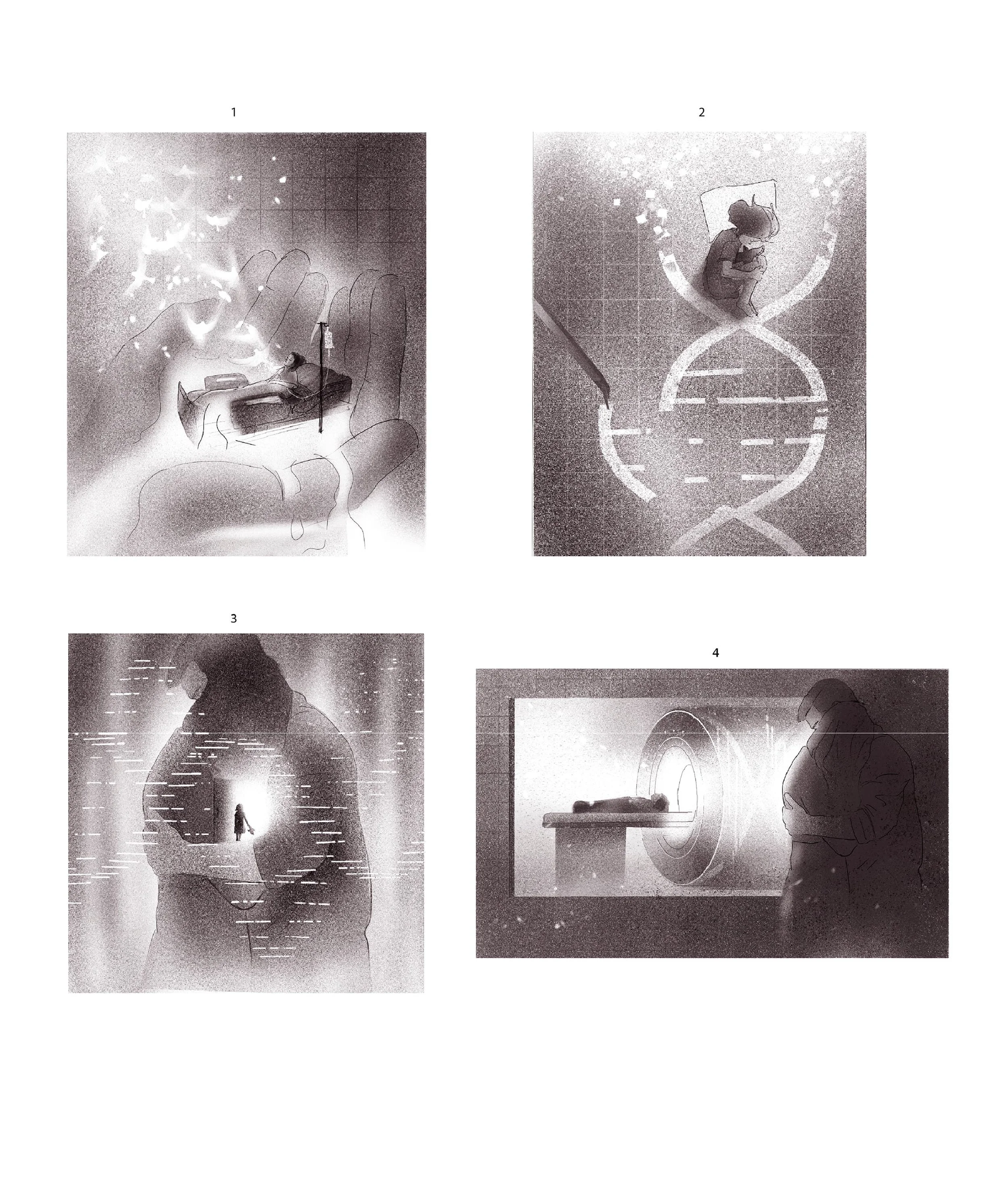 editorial-illustration-sketches-for-science-magazine-gene-editing-trial-and-grieving-family-concepts-daria-lada.jpg