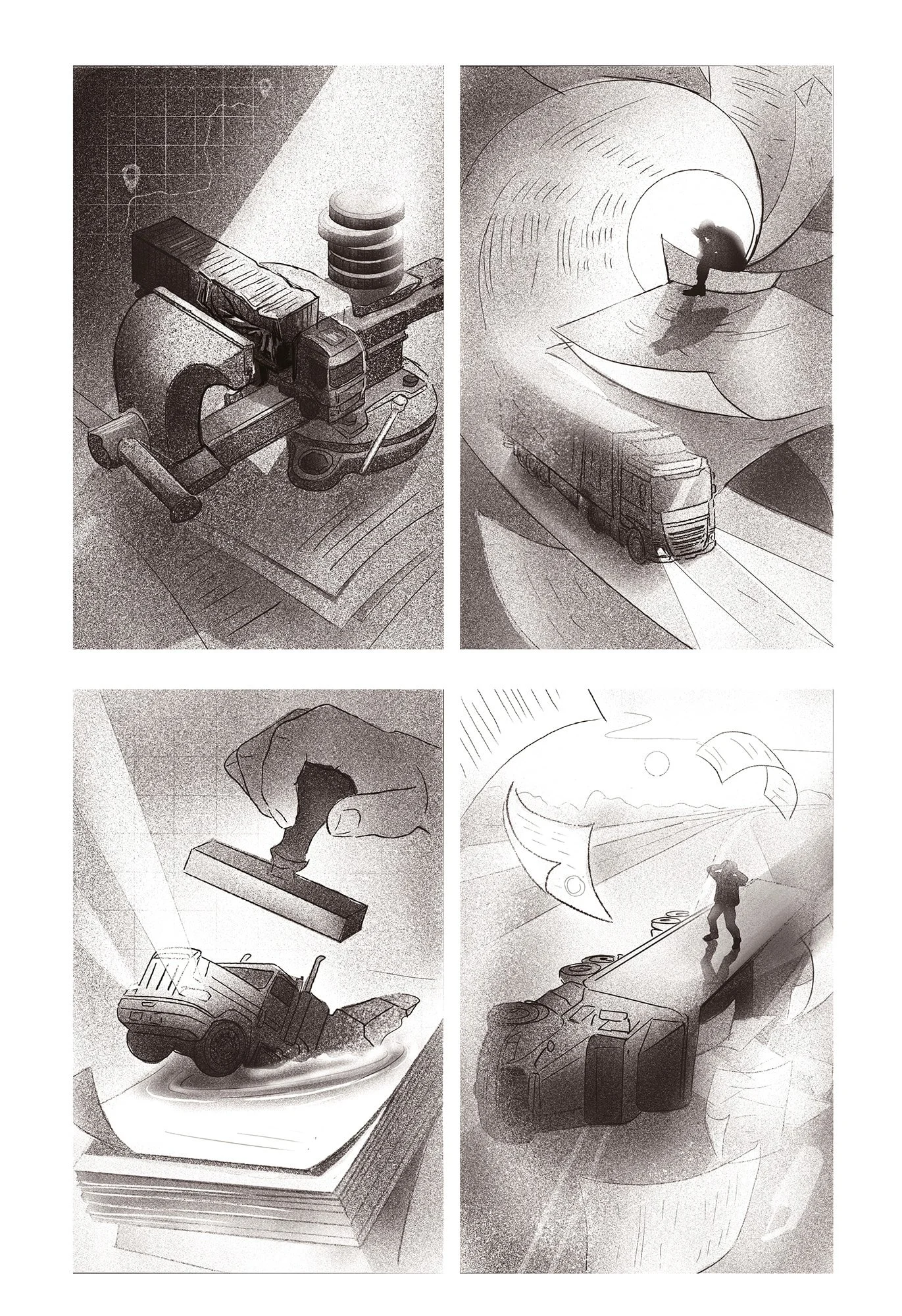 editorial-illustration-sketches-for-the-globe-and-mail-trucking-industry-misclassification-and-worker-exploitation-concepts-daria-lada.jpg