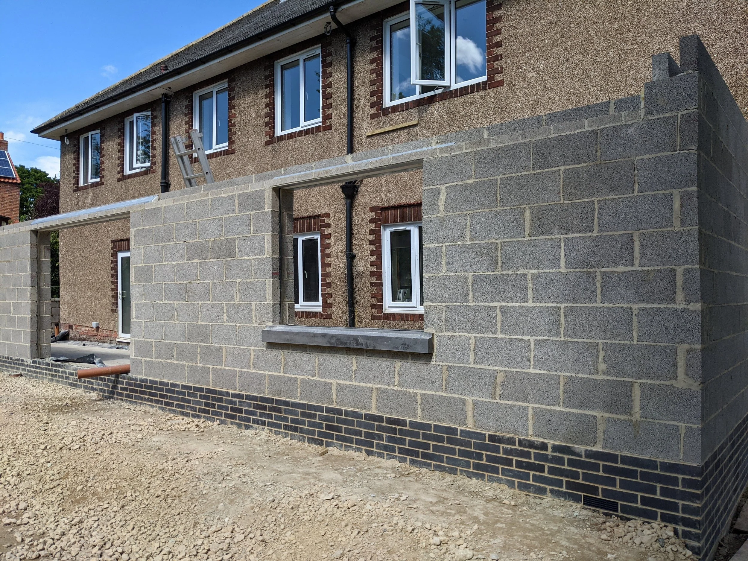 New rear extension in construction