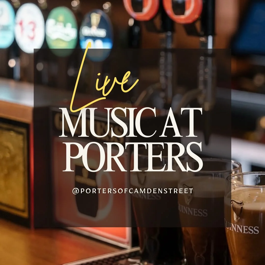 Craic, Ceol agus &Oacute;l this weekend at porters 🍻

Be sure to pop in for our live music every Wednesday - Sunday 🎶

#porters #camdenstreet #dublin