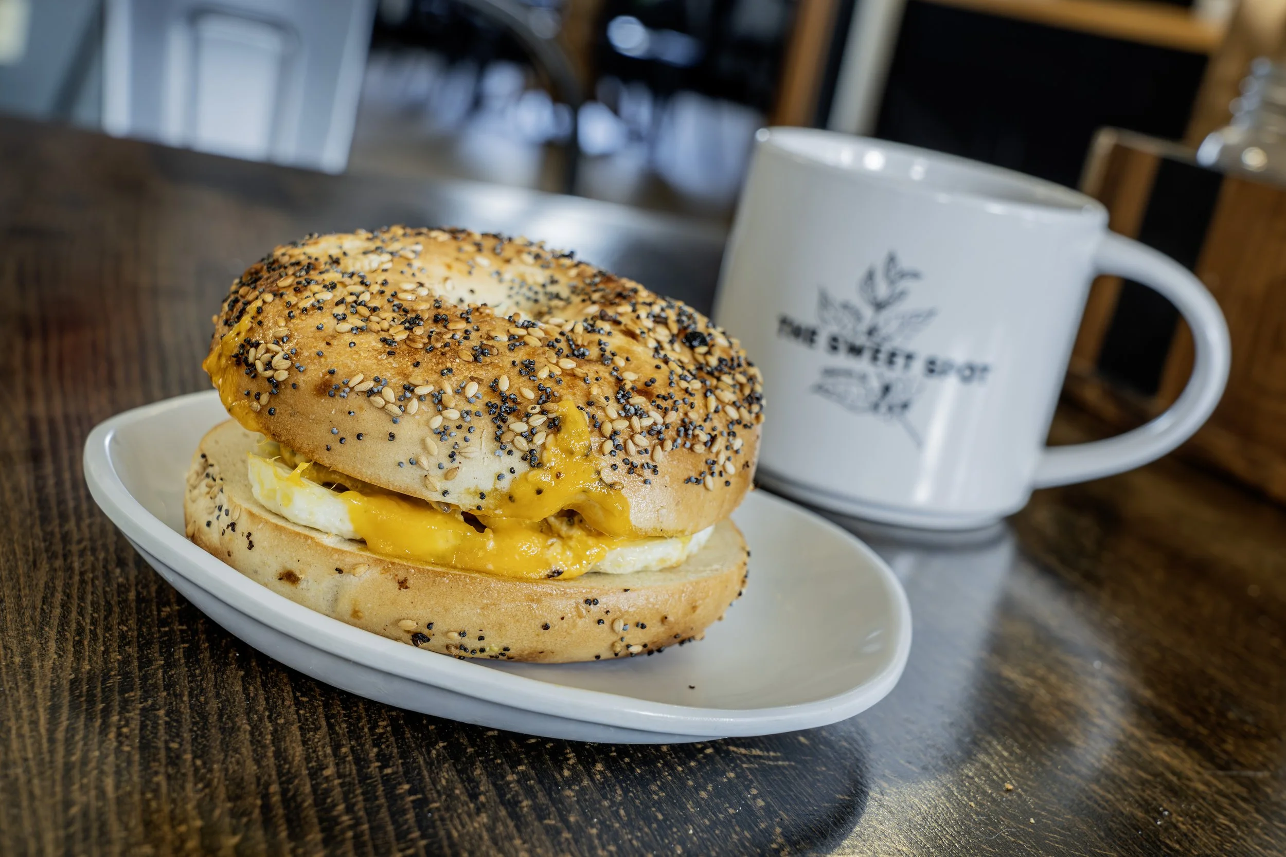 Bagel & Coffee from the Sweet Spot Cafe