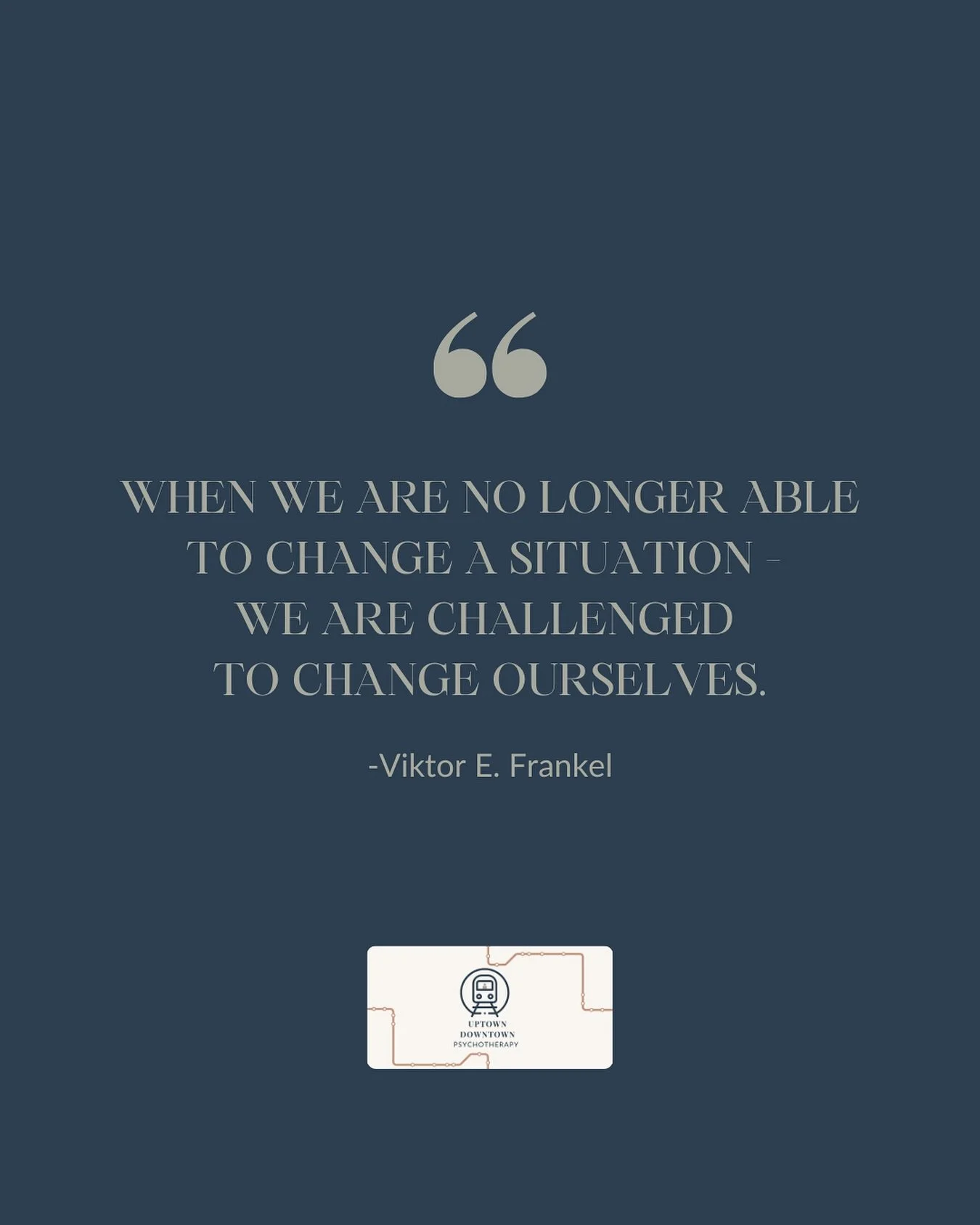 Life often presents us with circumstances outside our control. In those moments, growth comes from within&mdash;through reflection, resilience, and the willingness to adapt. Therapy can be a space to discover those inner strengths and navigate change
