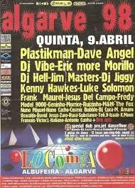  Cartaz da discoteca Locomia no Algarve. 