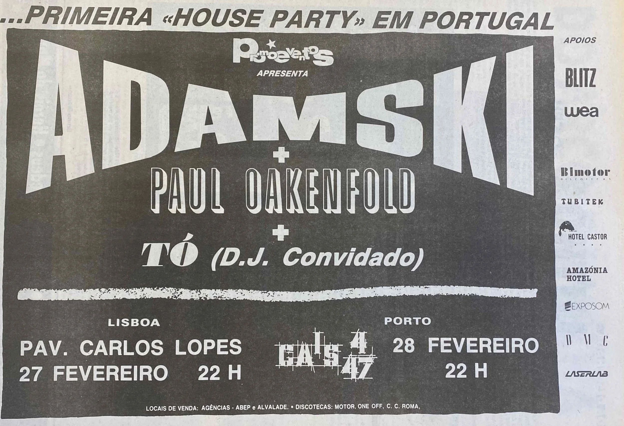  Cartaz “primeira house party em Portugal”. 