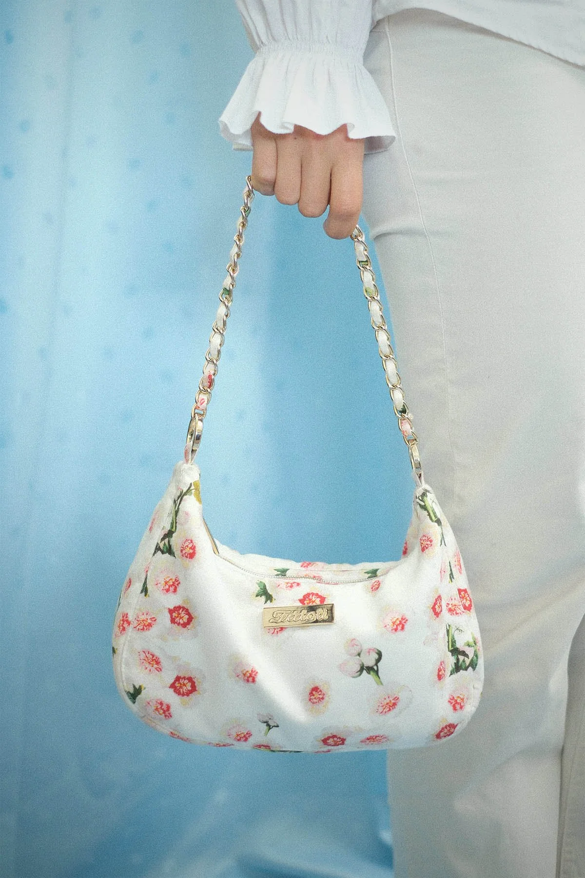 Sienna Bag in Floral Icy White