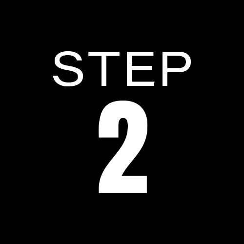 Black background with white text reading 'STEP 2'.