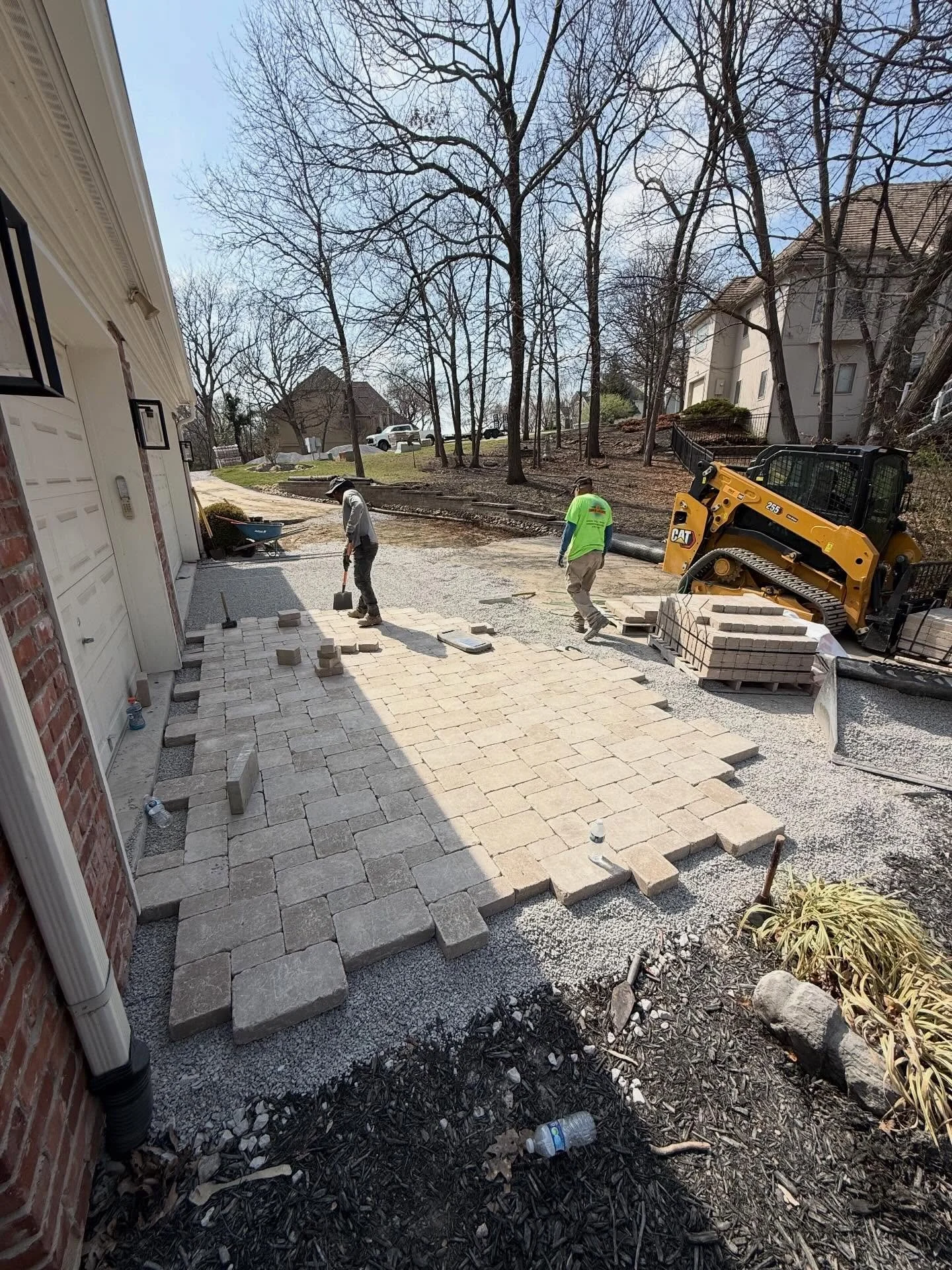Stay tuned for this 3,000 SQFT paver driveway. Featuring @unilock Brussels on this one!  @unilock_sebastian #kcmo #paverdriveway