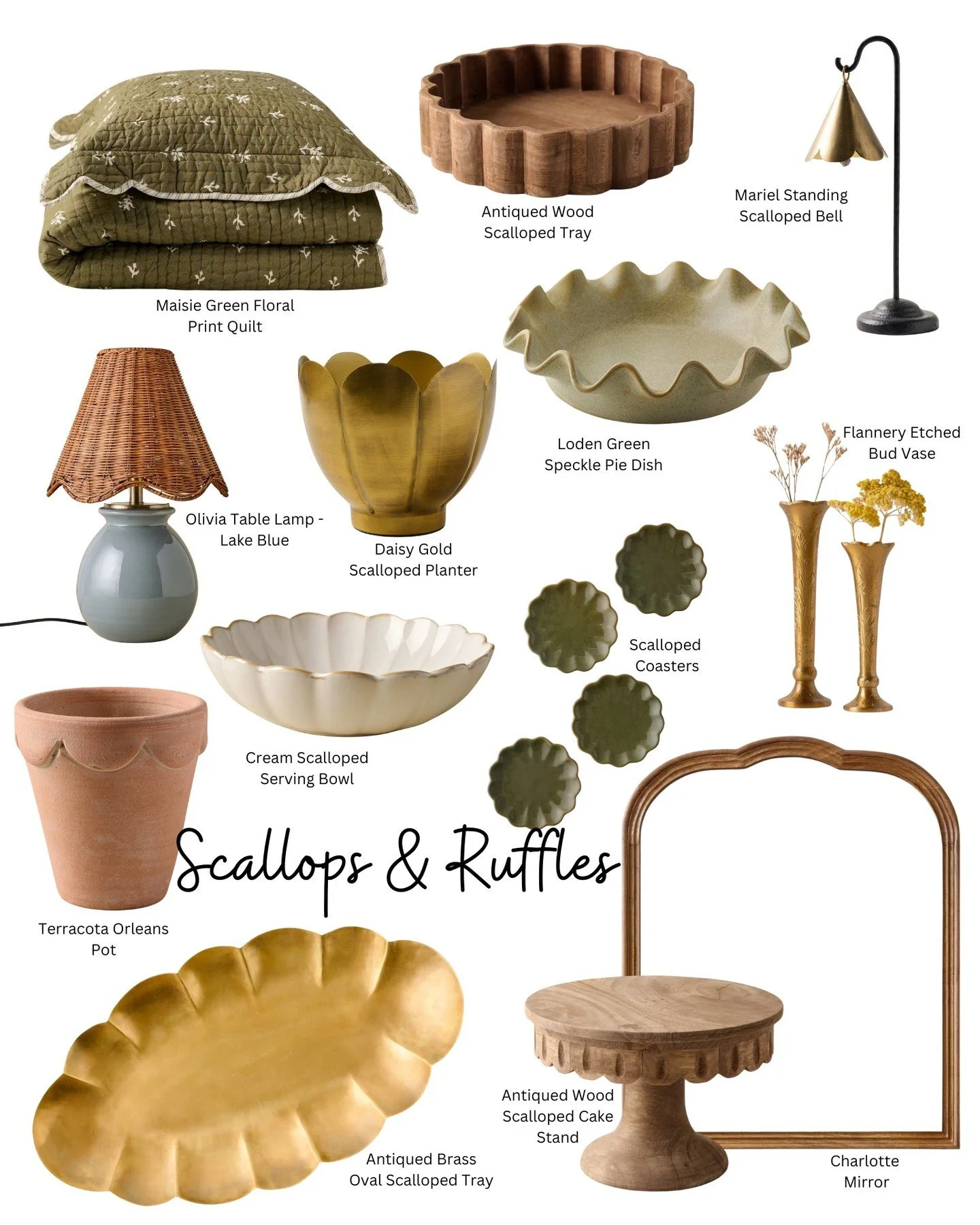 Scalloped and ruffled edges have become the undisputed reigning champions of houseware design&mdash;think of them as the &ldquo;frills&rdquo; of function. They're like the little black dress of your kitchenware and home accessories: a timeless, yet p