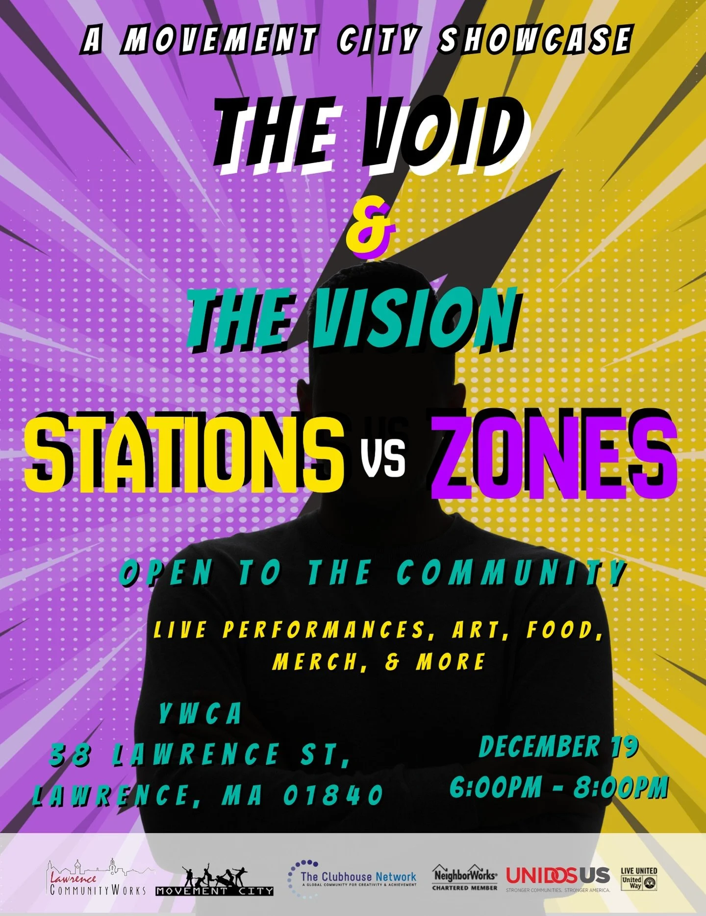 Movement City presents The Void &amp; The Vision: Stations vs. Zones 

Join us this Friday, December 19th from 6 pm to 8 pm at the YWCA 38 Lawrence Street, Lawrence MA