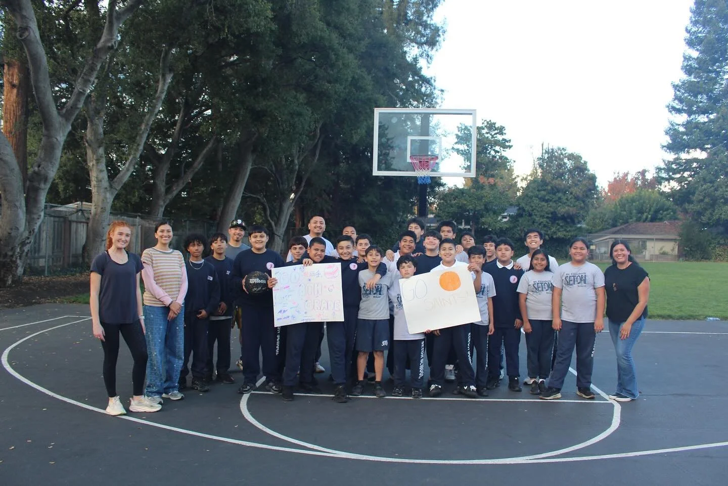 What a way to end Trimester 1! 🏀✨ 
Our Middle Schoolers took on our Teachers in a friendly basketball showdown, and our Seton Saints were eager to cheer for them on! We are so proud of our Seton Saints and so grateful for our incredible teachers! ❤️
