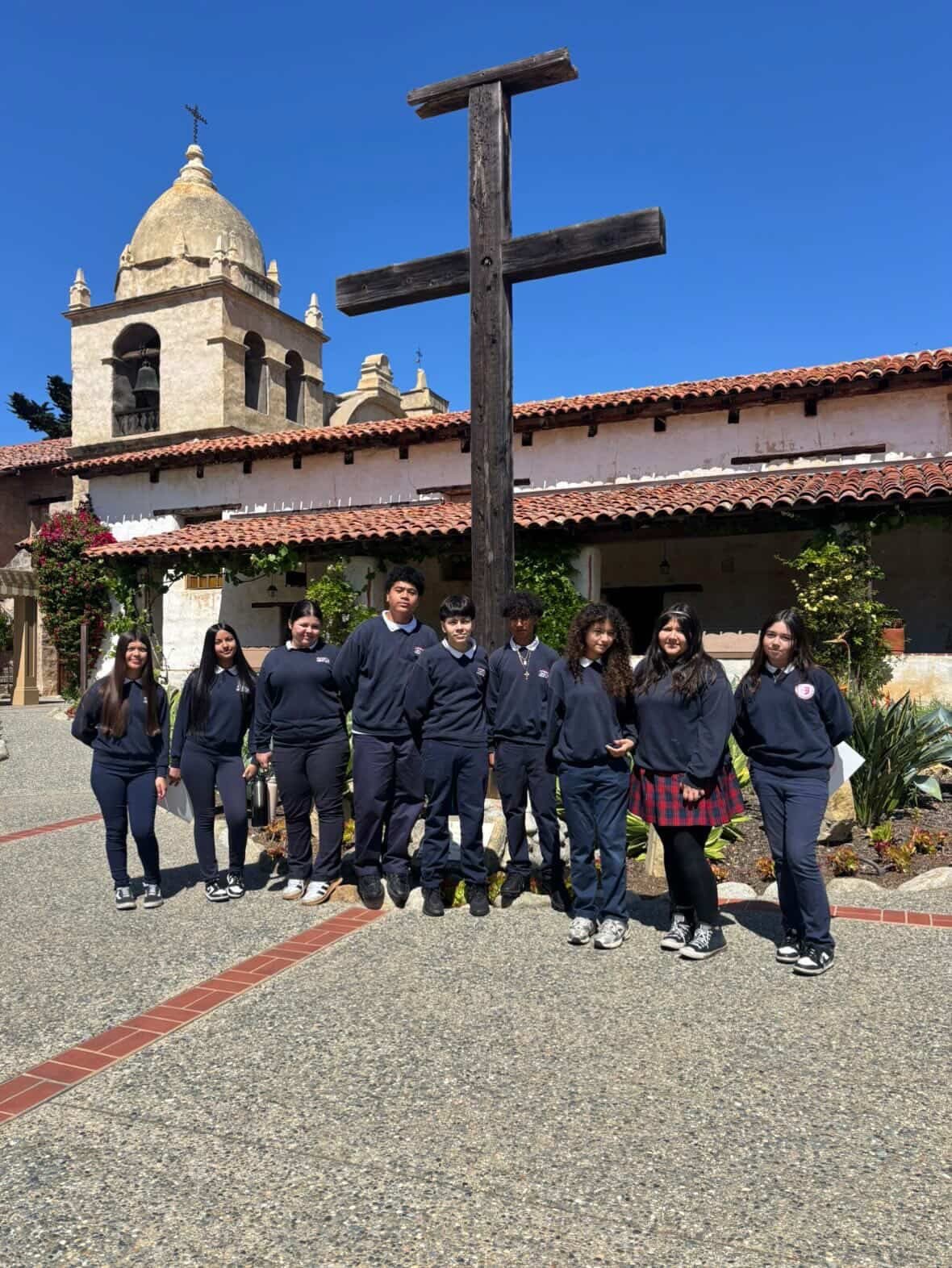 Our 8th graders enjoyed a memorable trip to Mission San Carlos Borromeo de Carmelo! They received a guided tour, learned about its rich history, attended Mass, and took in the beautiful sights of Carmel. Our tour guide was especially impressed with h