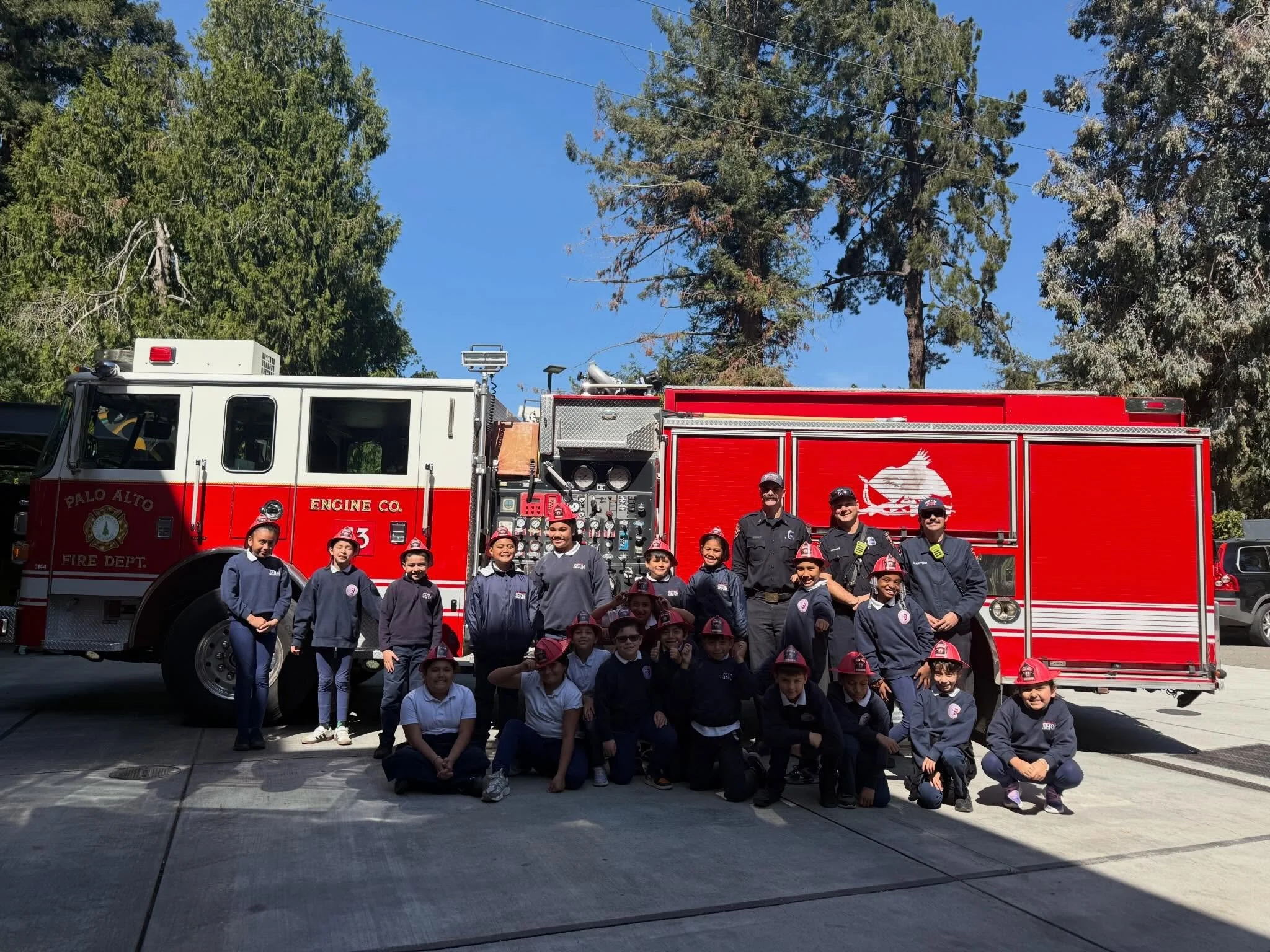 Earlier this month our 3rd graders had an exciting walking field trip to the Palo Alto Fire Department! 🚒

Our students learned all about the important roles and responsibilities of firefighters. They explored a real fire engine and got a close look