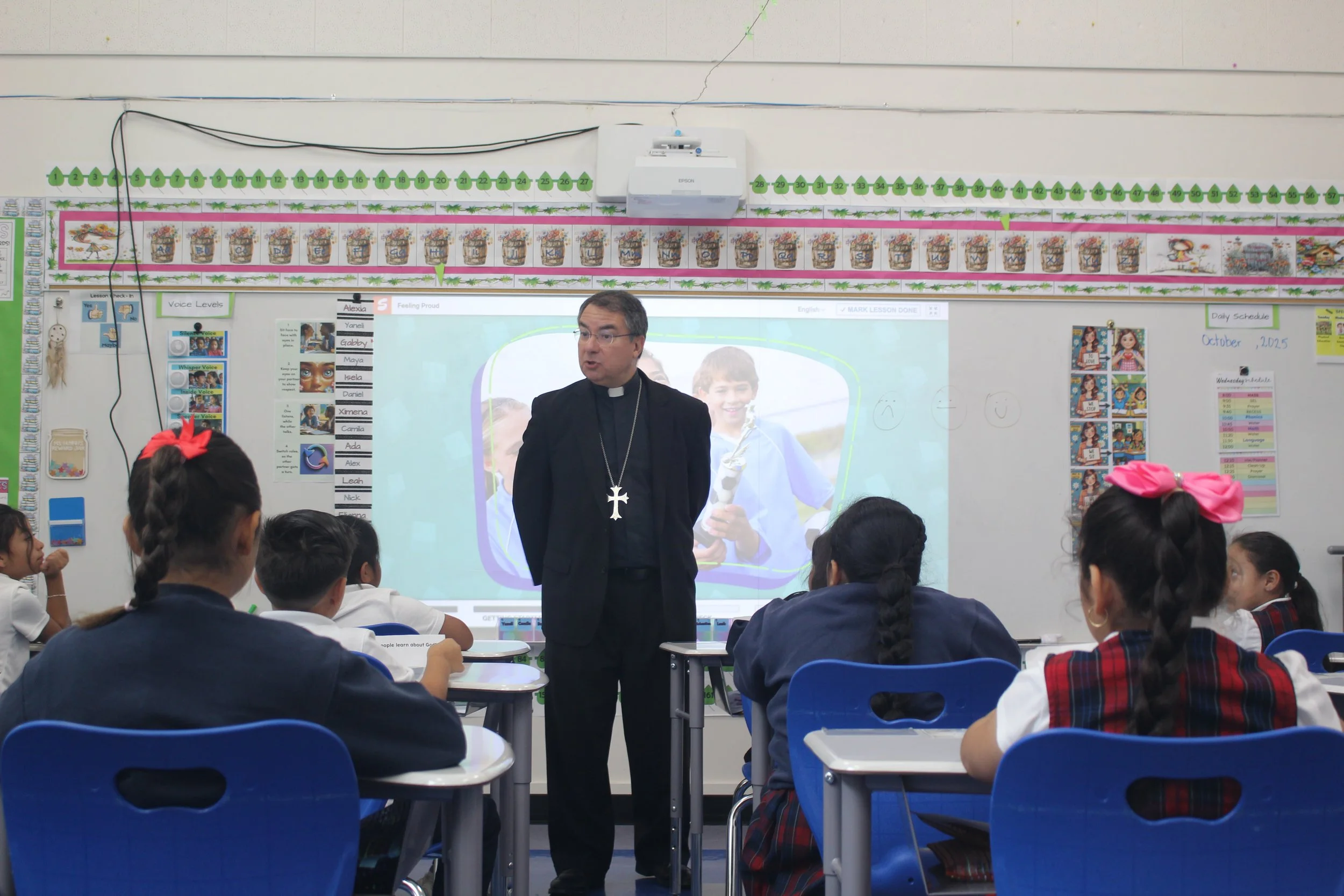 Bishop Cantu Visiting Seton 2026