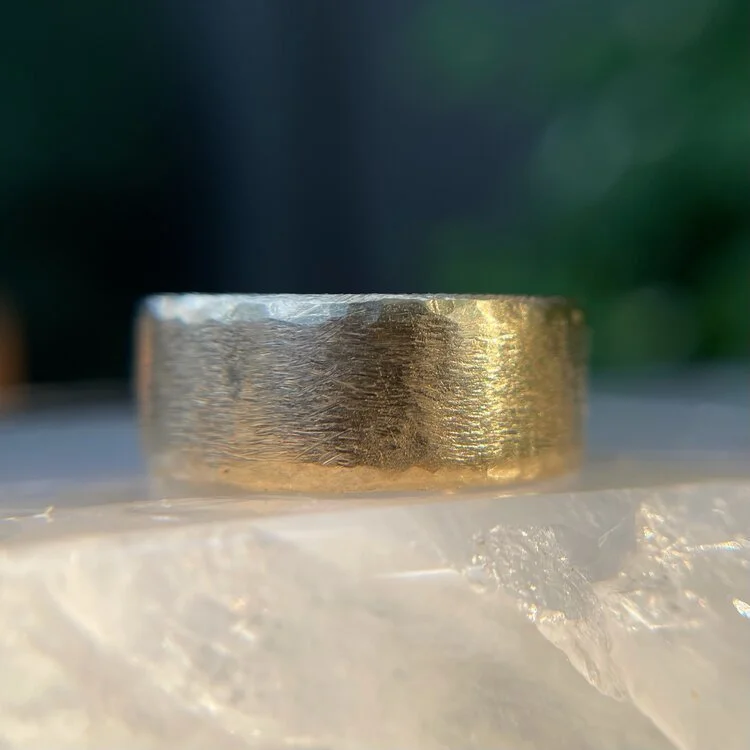 Hand carved 14K yellow gold