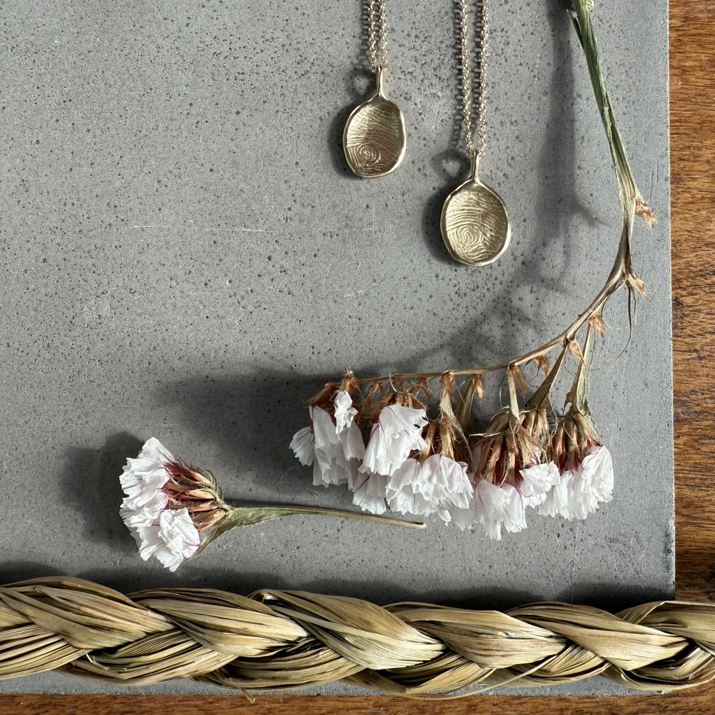 Fingerprint pendants 14K