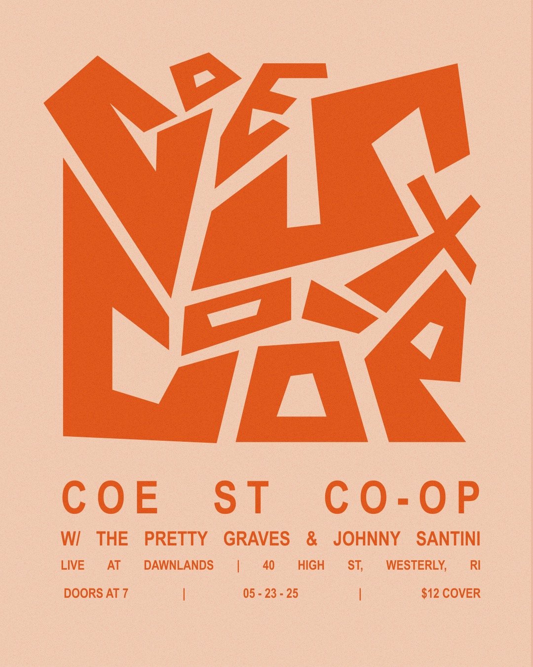Coe St Co-op with The Pretty Graves and Johnny Santini