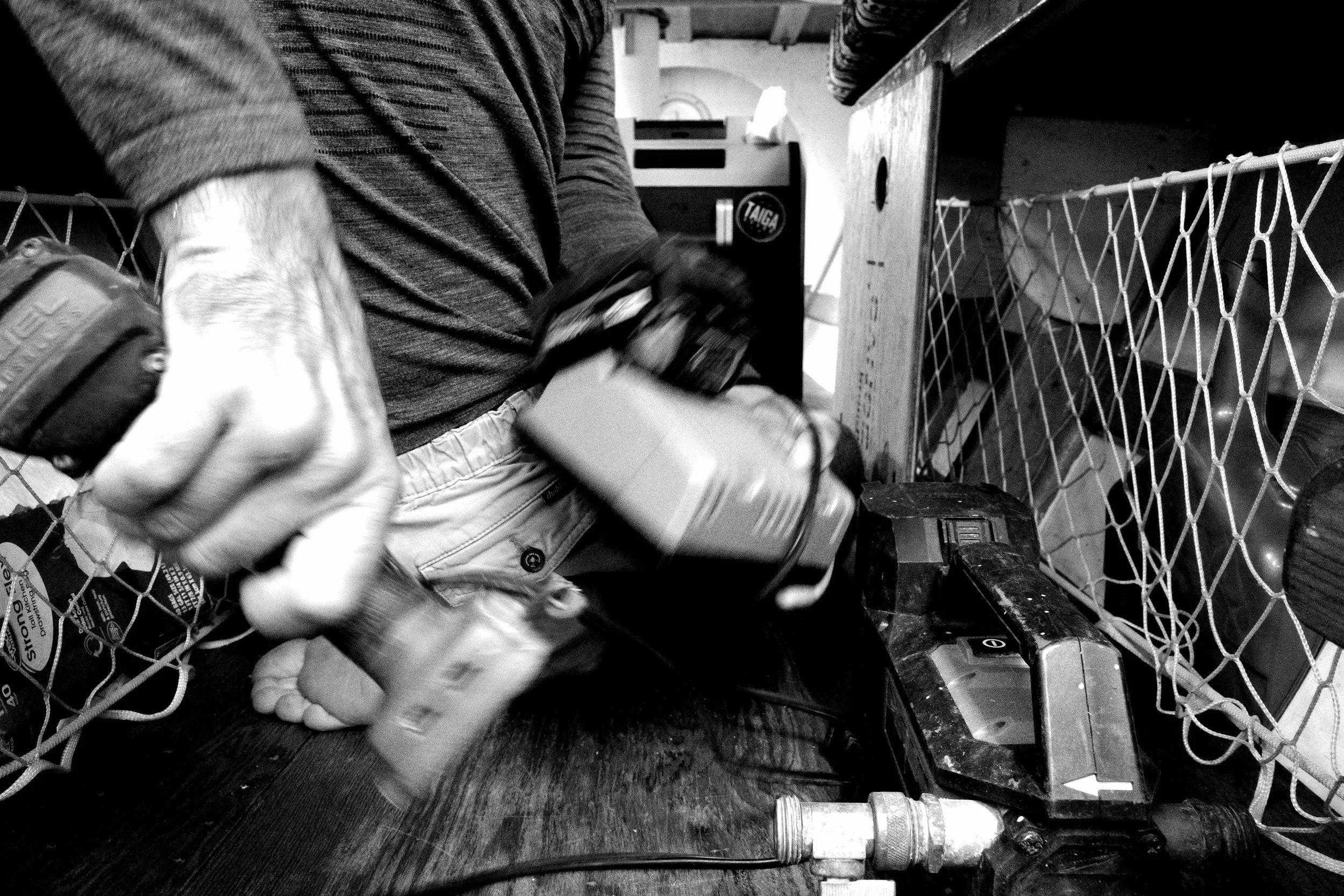 Uncovering leftover tools and gear from the previous owners