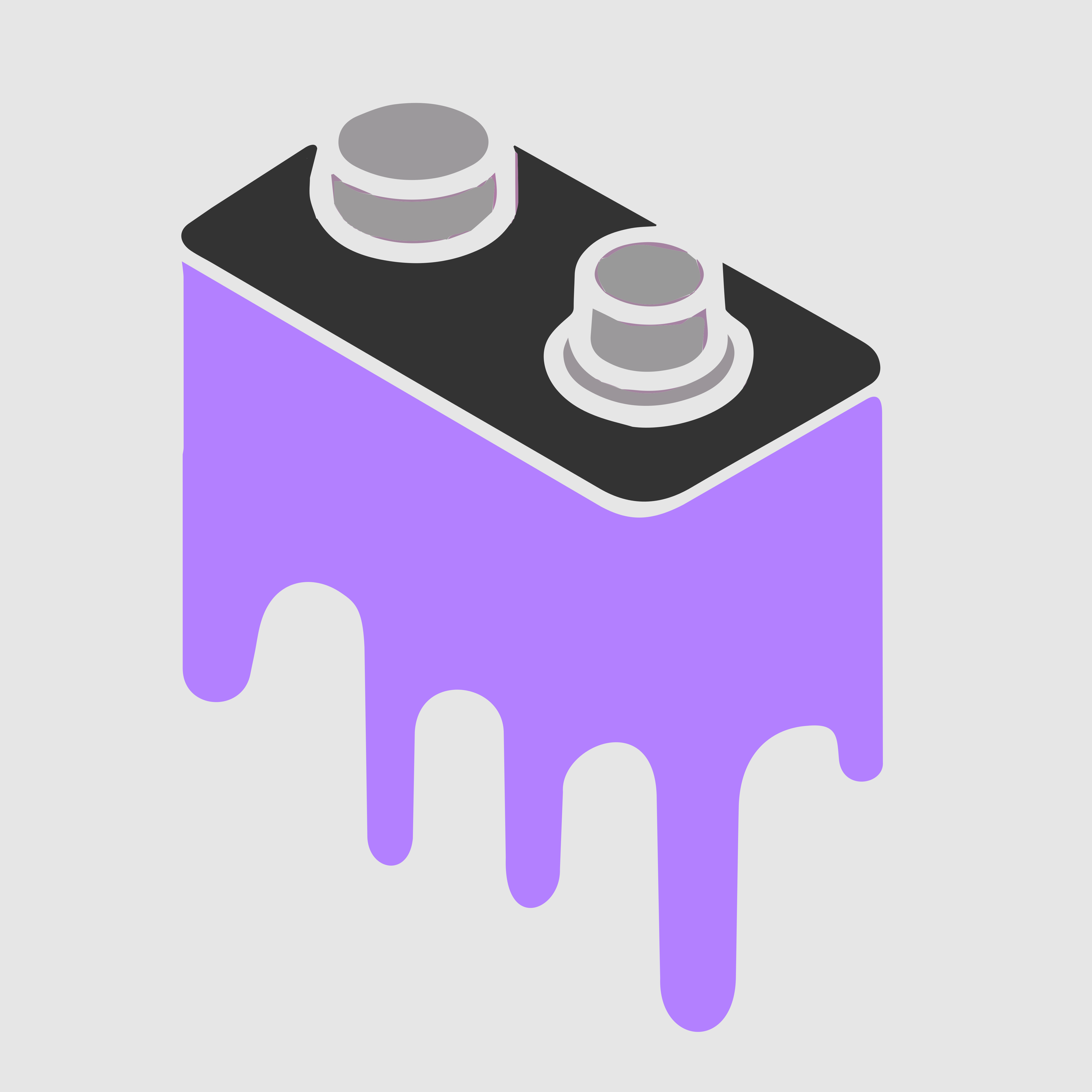 An illustration of a purple 9V battery melting and dripping down.