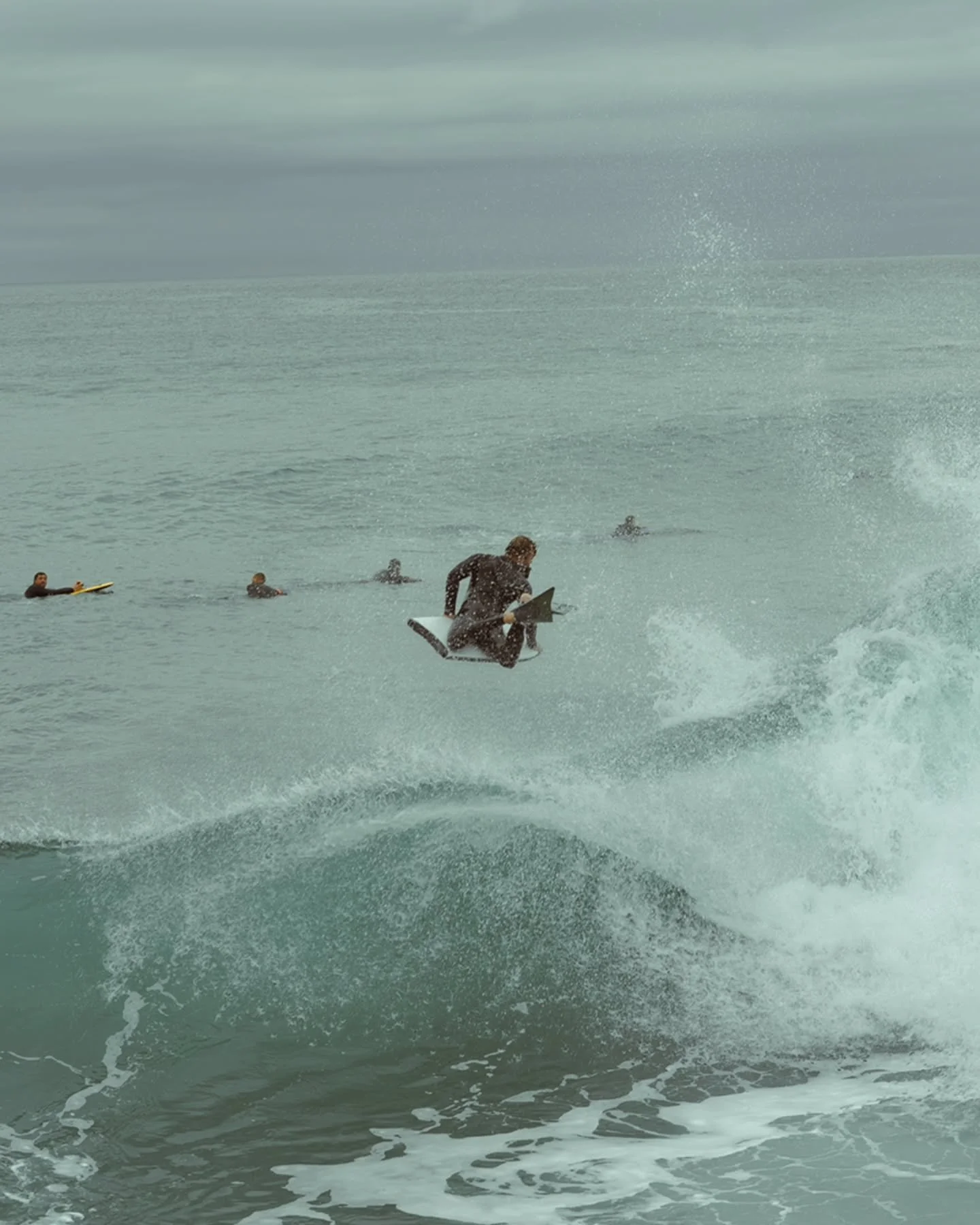 B A D L A N D S

Drifted West this morning, following the whisper of hype that had been circling the socials. It seemed half of Cornwall felt the same pull, gathering at the usual cliff-lines and coves. The light never quite delivered on its promise,