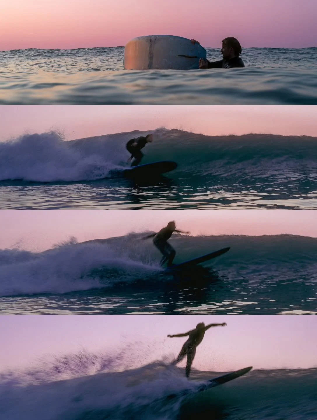 L A S T  C A L L

Harry absolutely sending it on the last wave of the night, straight into the end section like it owed him money.
From my angle it probably looks like chaos&hellip; boards, spray, limbs flying a little too close for comfort. Everyone