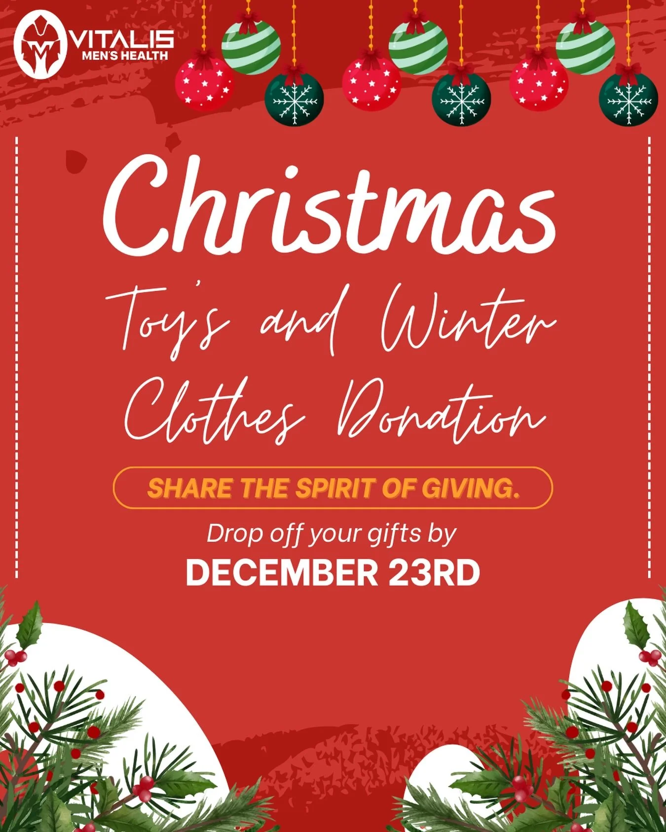 We&rsquo;re collecting donations at the clinic on behalf of Isaiah 117 House, and anyone who&rsquo;d like to help is welcome to drop items off. We&rsquo;re accepting new, unwrapped toys along with winter clothing for children from newborn through age