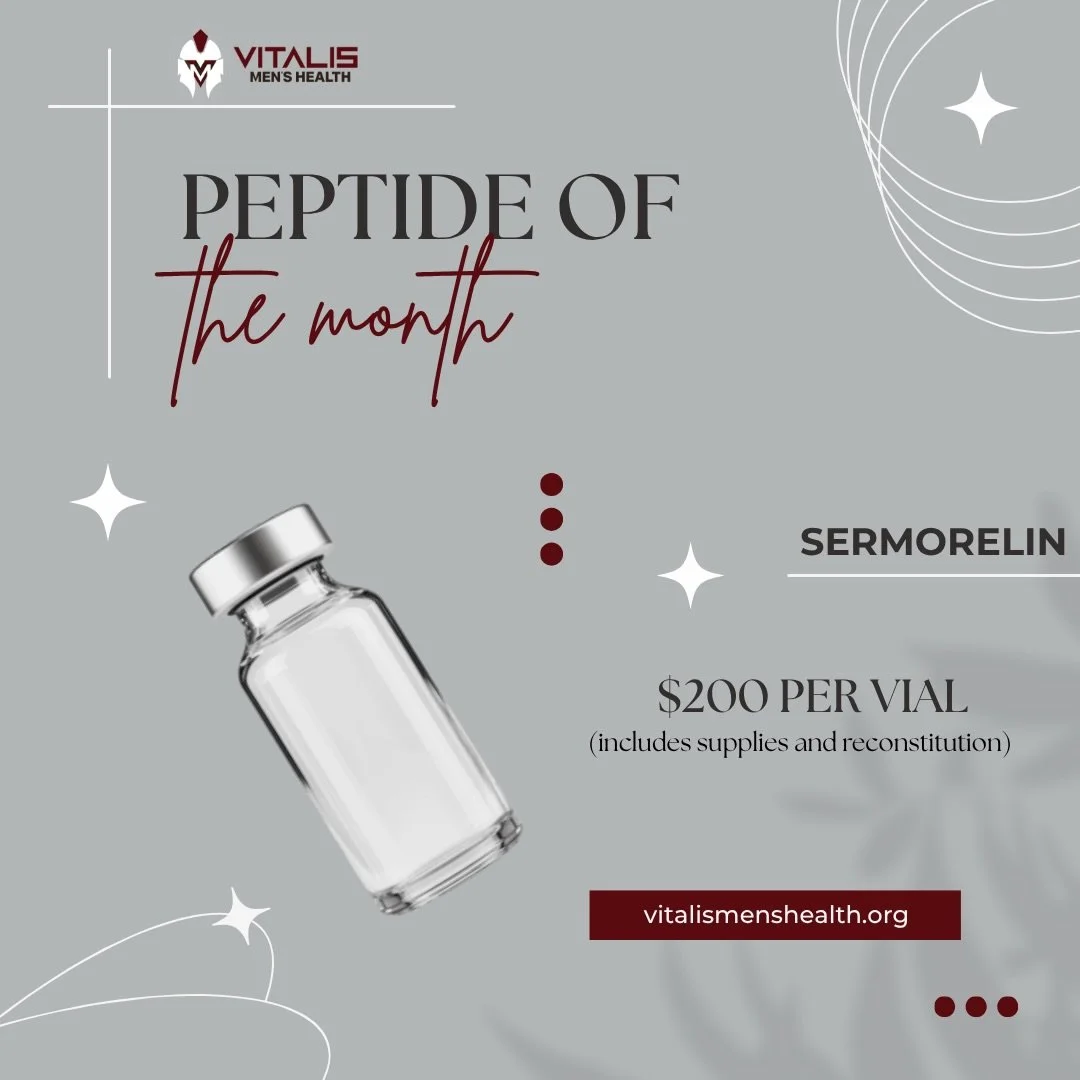 Peptide of the Month: Sermorelin

Sermorelin works by stimulating your body&rsquo;s own production of growth hormone rather than replacing it. This can help improve sleep quality, support lean muscle development, enhance recovery, and promote overall