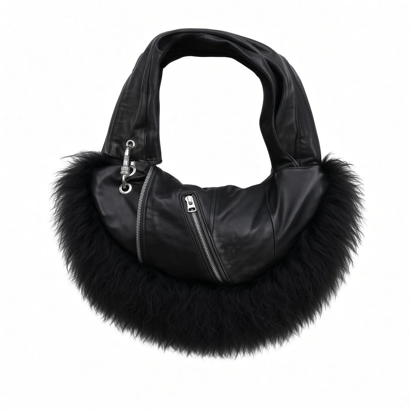 the black leather gioia medium