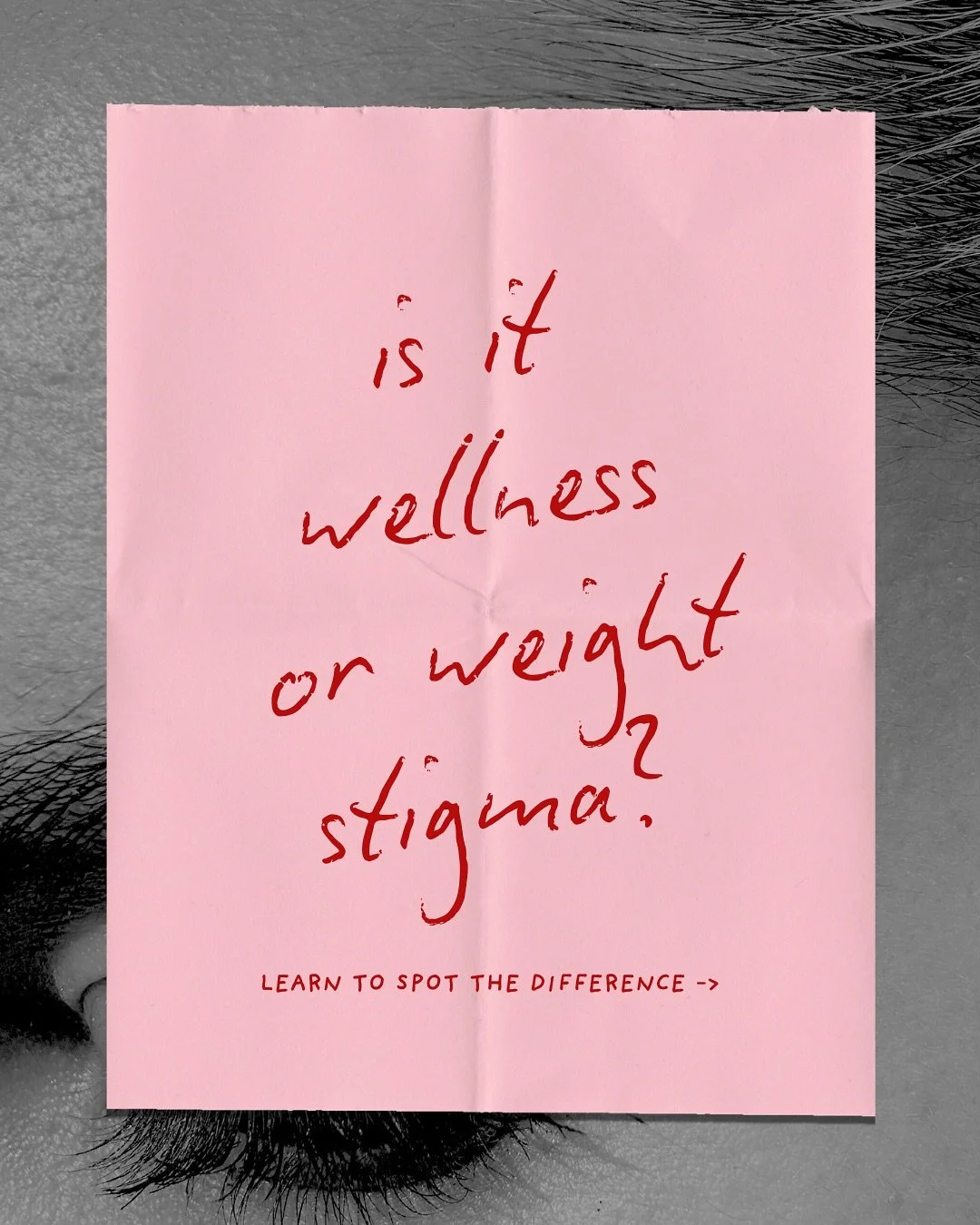 Sometimes what&rsquo;s labeled as &lsquo;wellness&rsquo; is really just weight stigma in disguise. You deserve care that supports your whole self. True wellness can&rsquo;t be reduced to numbers.