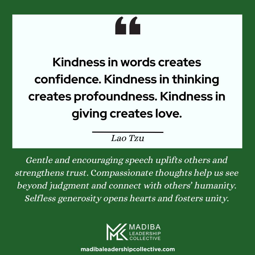 A compassionate leader embodies all three: they speak with respect, think with empathy, and give with humility. In doing so, they cultivate not just success, but a culture of mutual care and understanding. #compassionateleadership #leadership #madiba