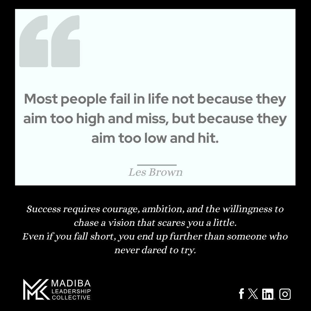 Les Brown is reminding us that the real danger in life isn&rsquo;t dreaming big &mdash; it&rsquo;s dreaming small.

When people set goals that are too safe, too familiar, or too comfortable, they never stretch, grow, or unlock their true potential. H