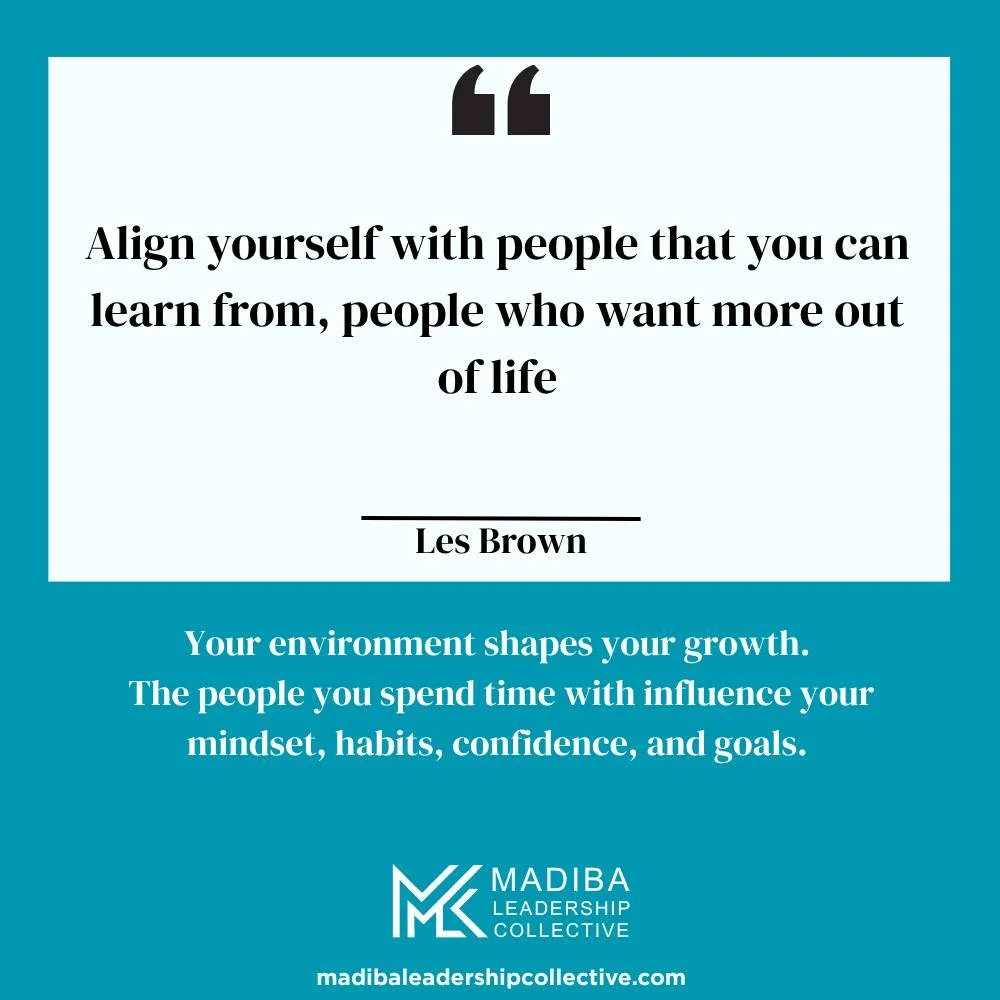 This quote reminds us to:

-Surround ourselves with growth-minded people
-Stay close to those who inspire, not drain
-Learn from those with higher standards, deeper wisdom, and bigger dreams
-Avoid environments that keep you small, stuck, or complace