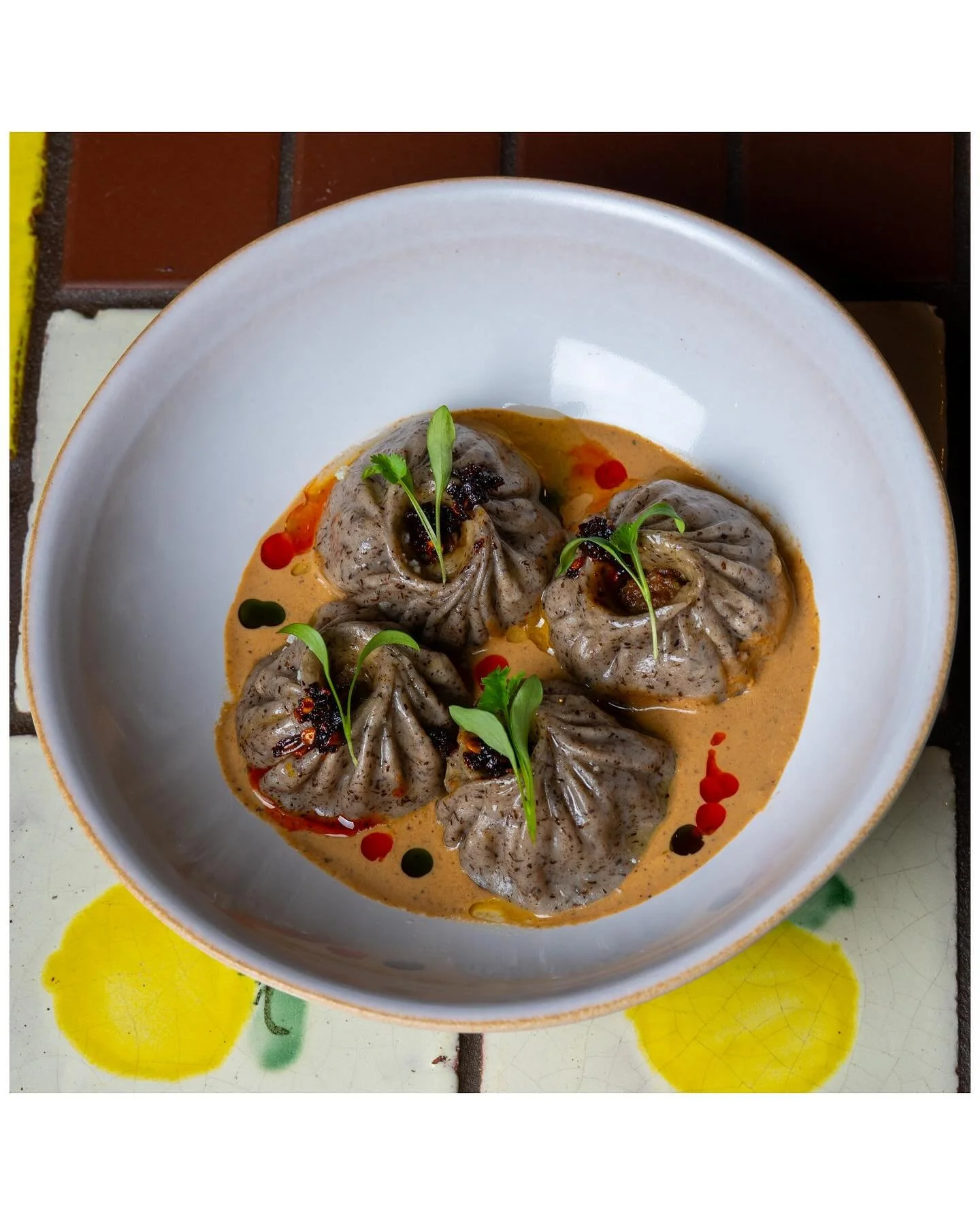 WAGYU MOMO

Nepali Style Dumpling, Buchwheat, Peanut, Sesame, Chili Oil.
#washingtondc #dceats #foodie #tapori