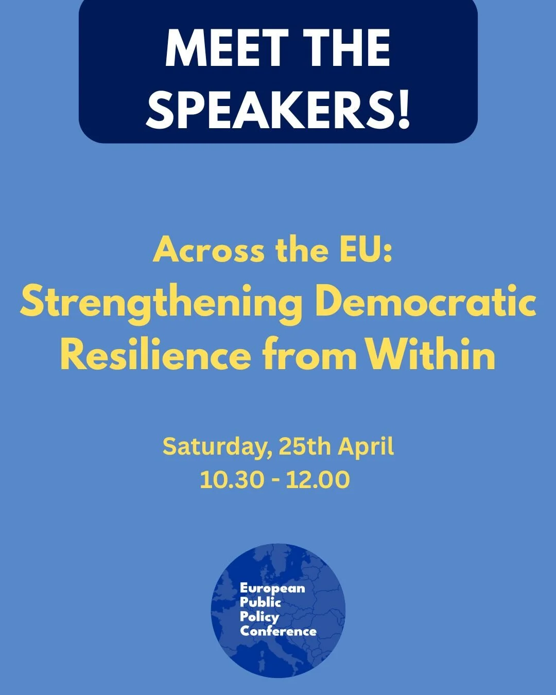 Meet the speakers of the first panel. 🎤

With this discussion at #EPPC2026, the panelists dive into bold ideas to strengthen democratic resilience and spark civic engagement. From keeping institutions open and accountable to boosting media literacy,