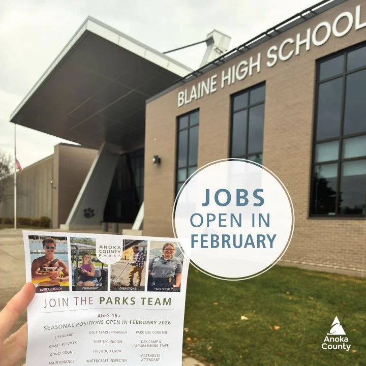 Thank you to everyone who stopped by our booth at Blaine High School yesterday. 😀

It might not seem like it, but summer will be here before you know it! Job postings for Bunker Beach will go live in February. ⏳

#AnokaCountyParks #BunkerBeachMN