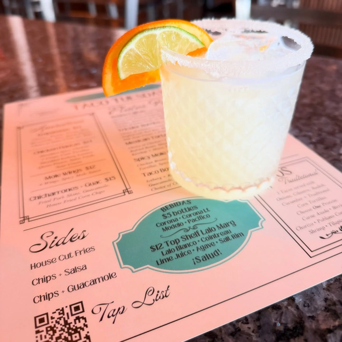 Happy Taco Tuesday! 🌮 This menu is available all day every Tuesday, and includes all your favorites as well as some new delicious dishes! 🍋&zwj;🟩 and don&rsquo;t miss this Lalo Top Shelf Marg!
&bull;
&bull;
&bull;
&bull;
#tacos #tacotuesday #going