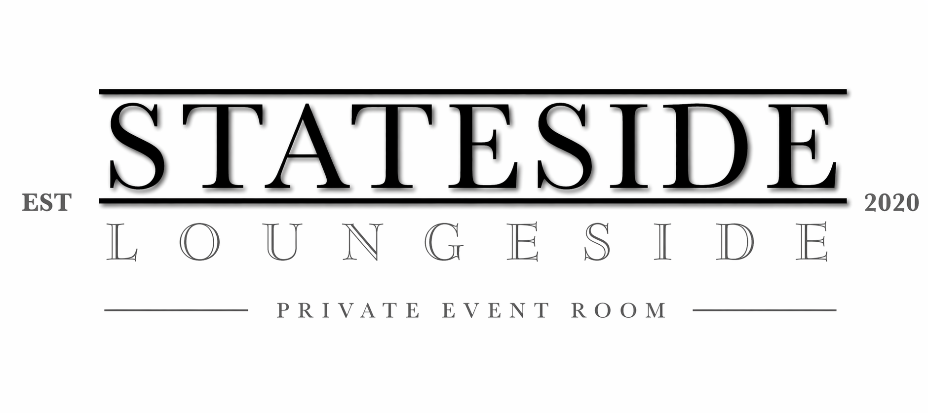 Logo for Stateside Lounge, established in 2020, a private event room.