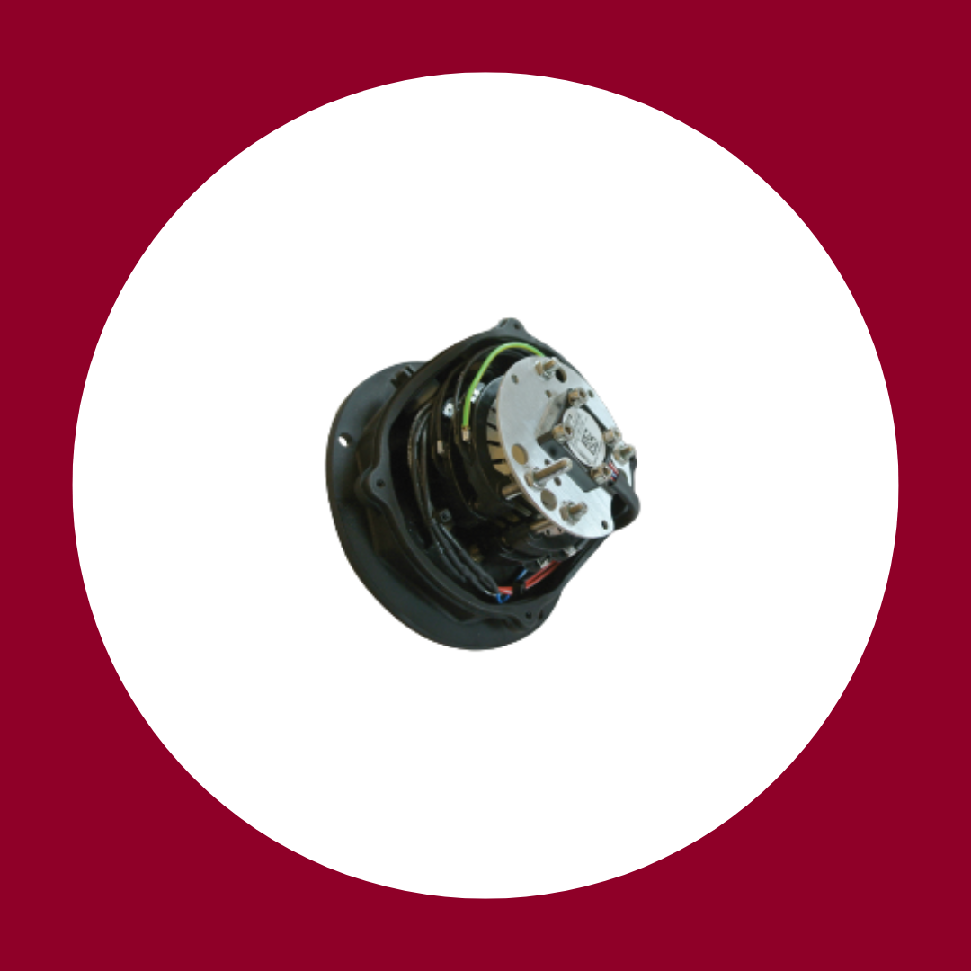 Moog slip ring used in construction equipment cranes and heavy machinery for continuous rotation power transmission