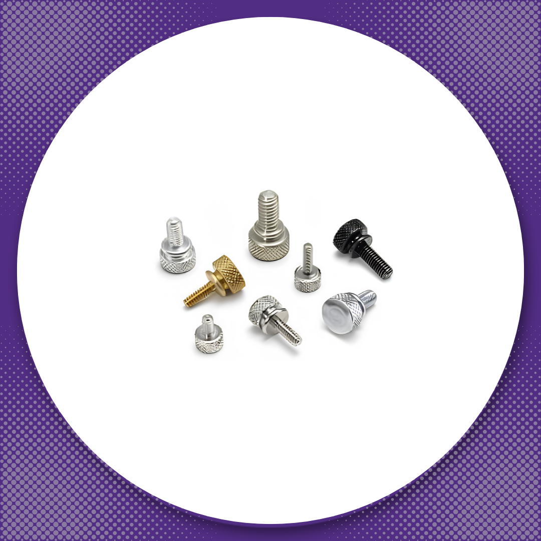 Fascomp thumbscrews for tool free fastening in electronic enclosures and panels