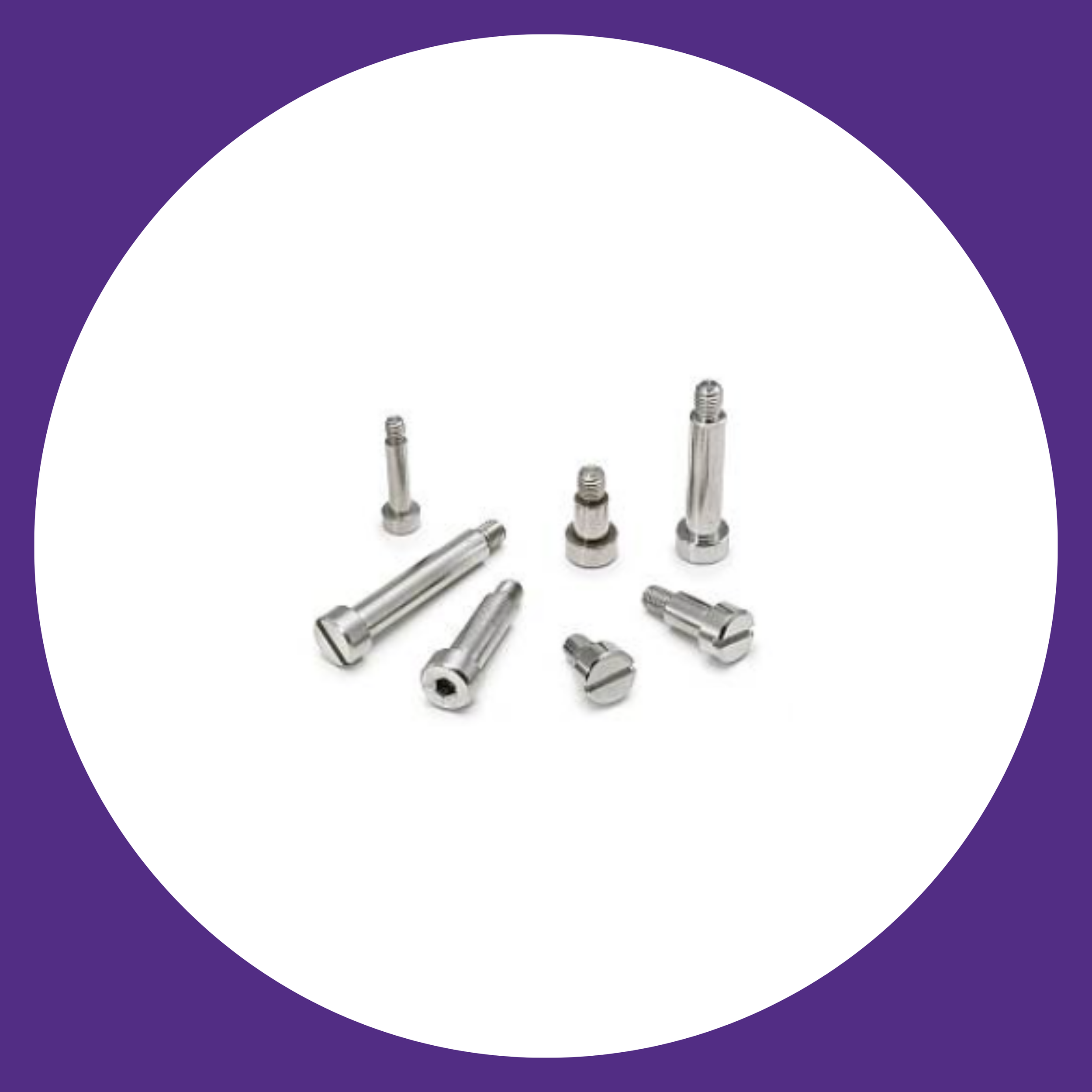 Fascomp shoulder screws for alignment and pivot applications in mechanical assemblies