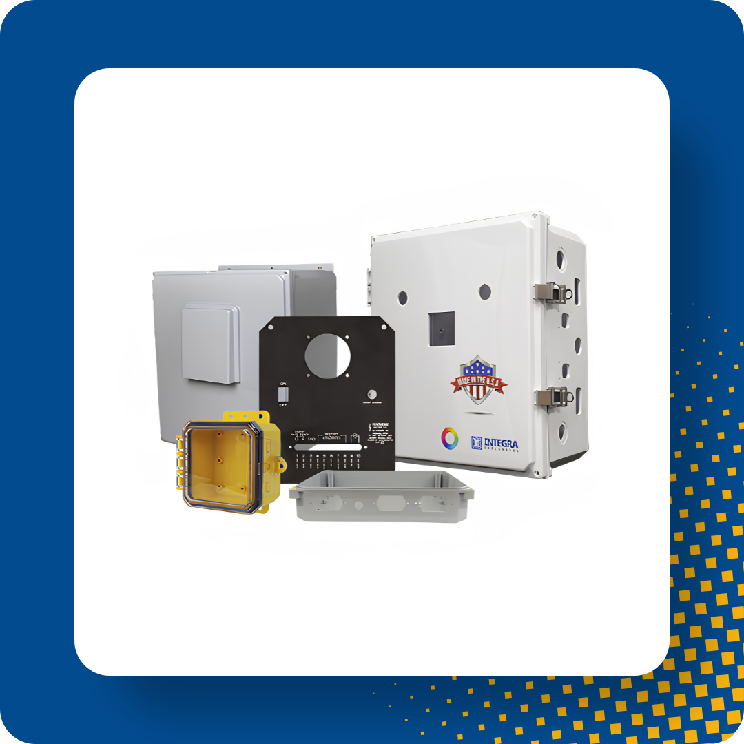 Integra custom enclosure solutions with modifications and cutouts for industrial and OEM applications