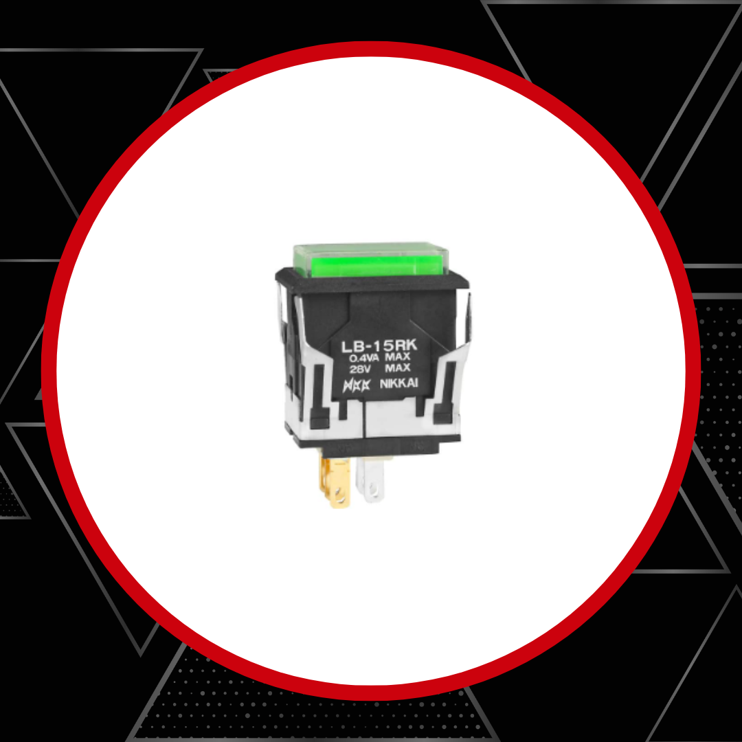 NKK illuminated switch LED panel mount lighted switch for industrial control panel and electronic interface applications