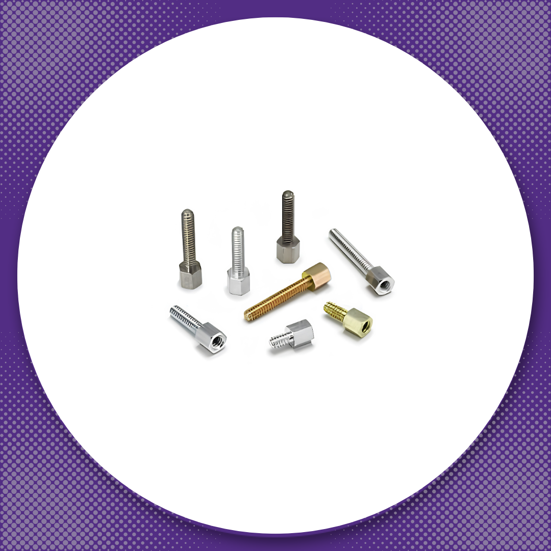 Fascomp hex jackscrews for connector fastening in PCB and telecom applications