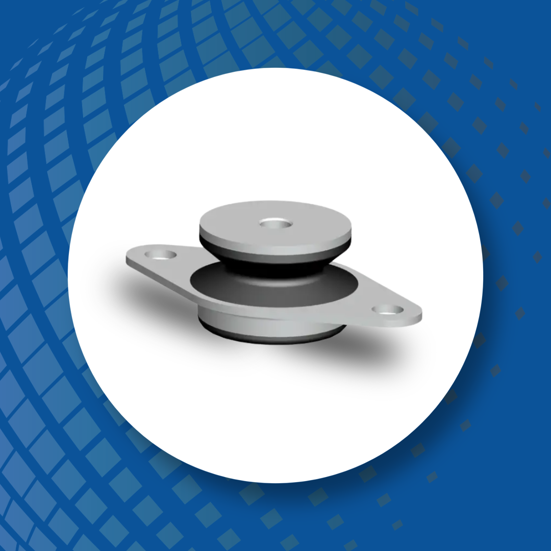 Polybond fail-safe compression mounts for secure vibration isolation and load protection